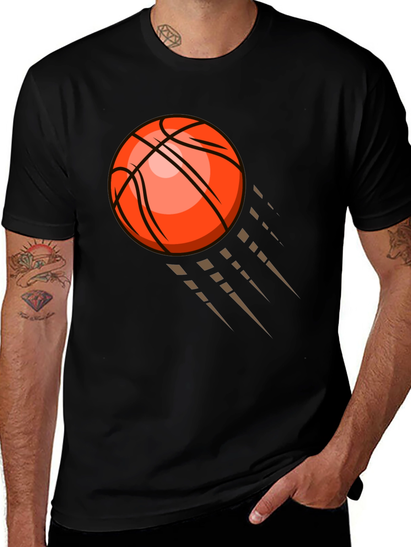 Variant 25 of Black Basketball Graphic Tee