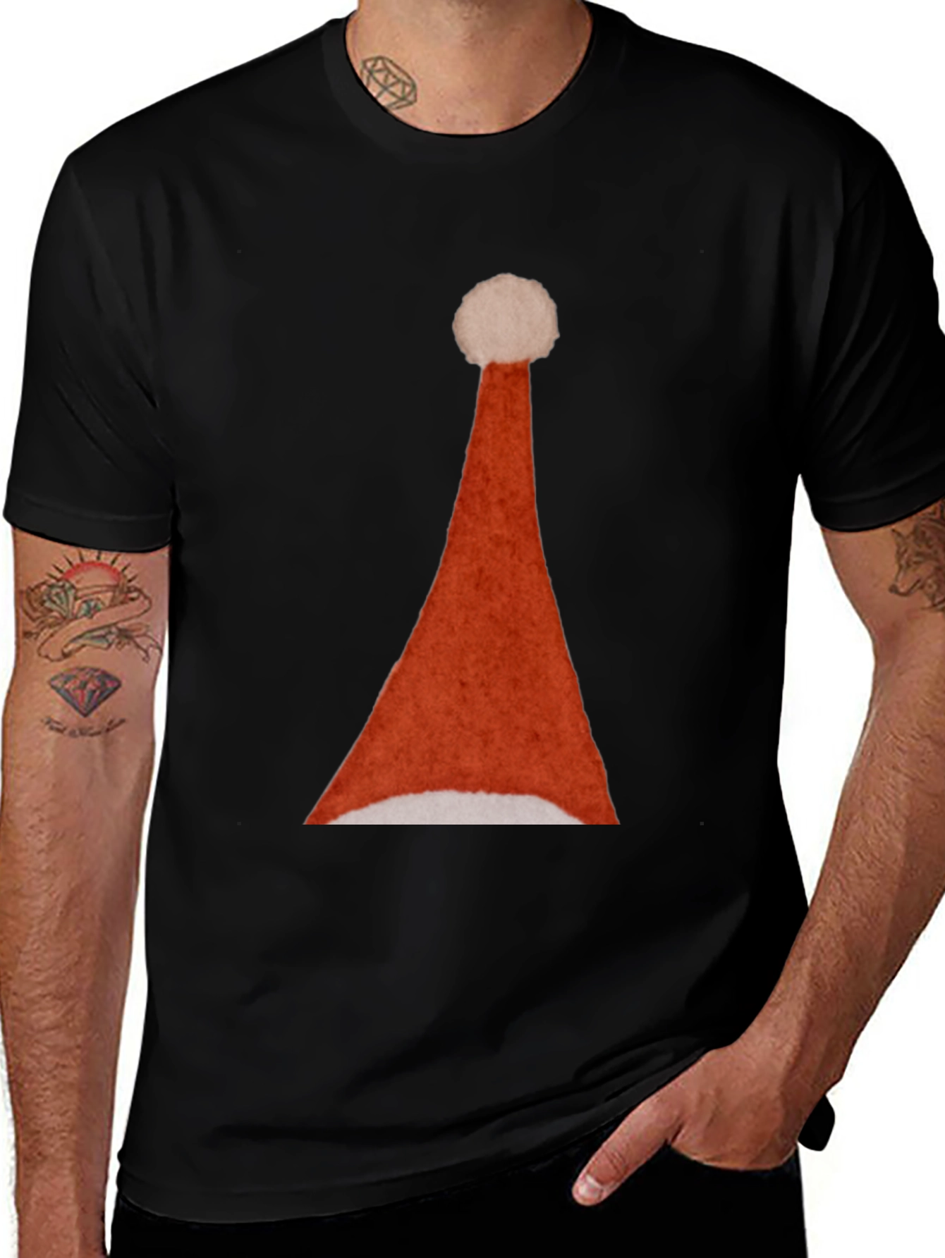 Variant 25 of Santa Hat Graphic Tee - Holiday Festive T-Shirt