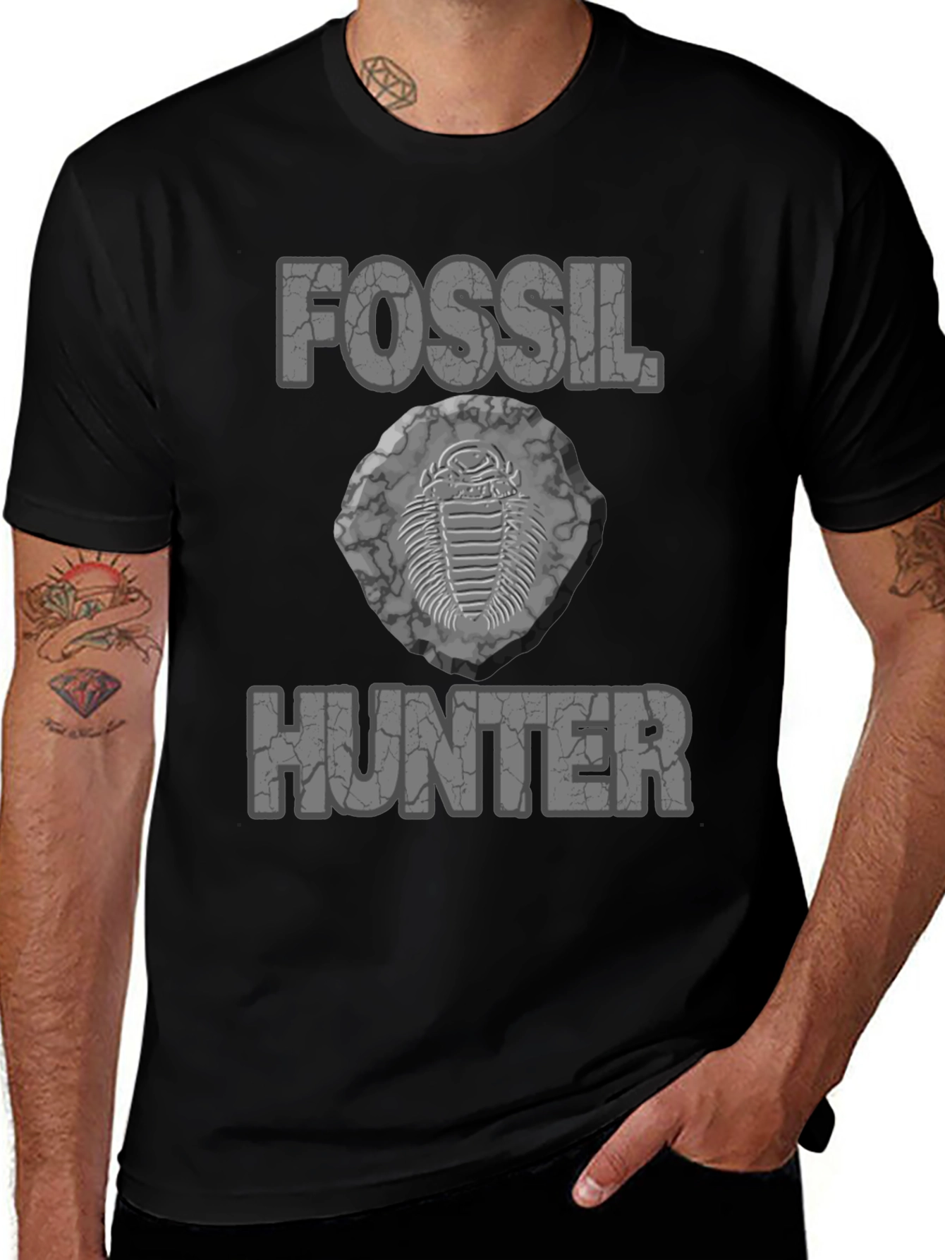 Variant 16 of Fossil Hunter T-Shirt - Unique Trilobite Design