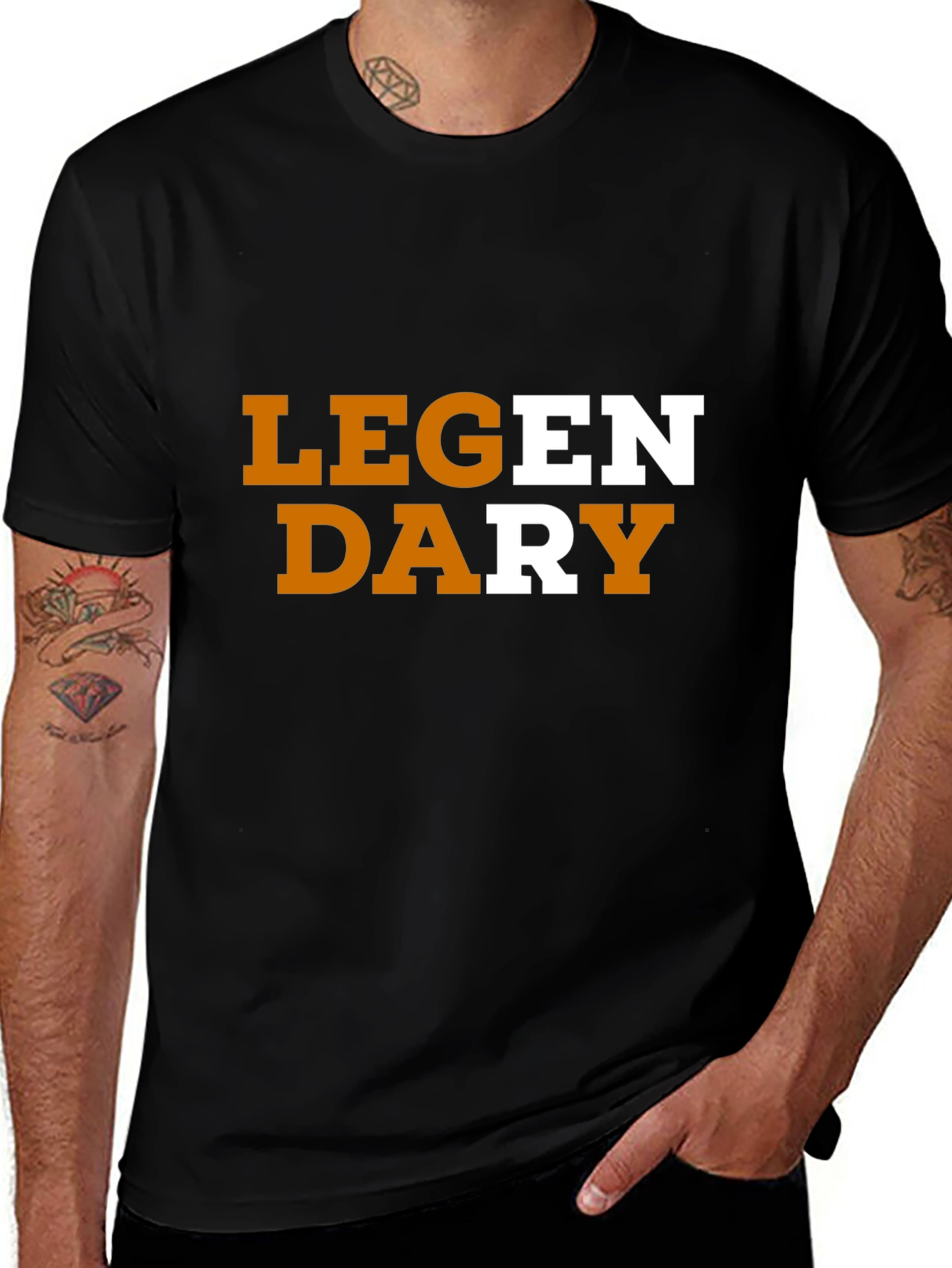 Legendary Graphic Tee - Stylish Black Cotton T-Shirt