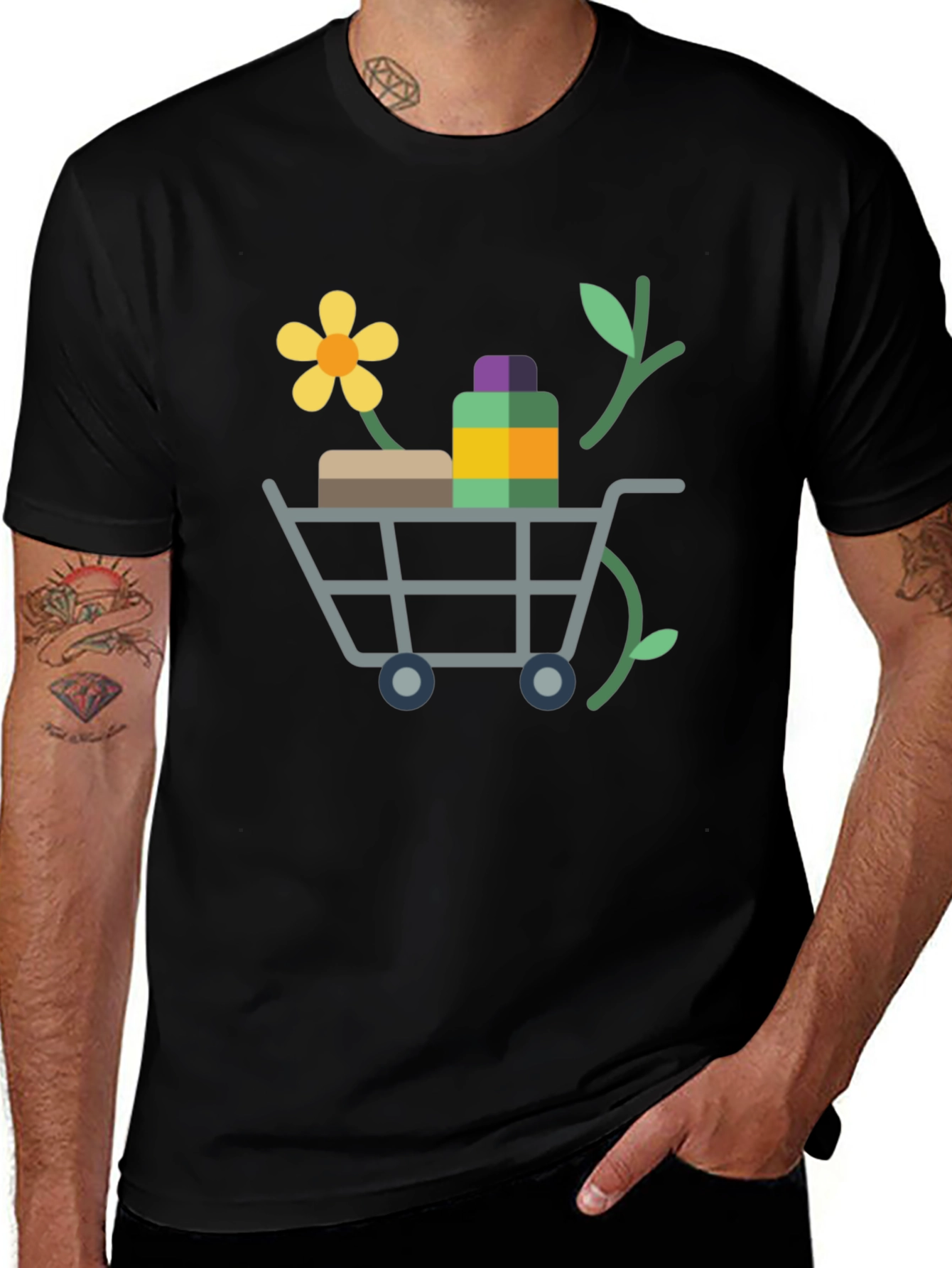 Eco-Friendly Shopping Cart Graphic Tee