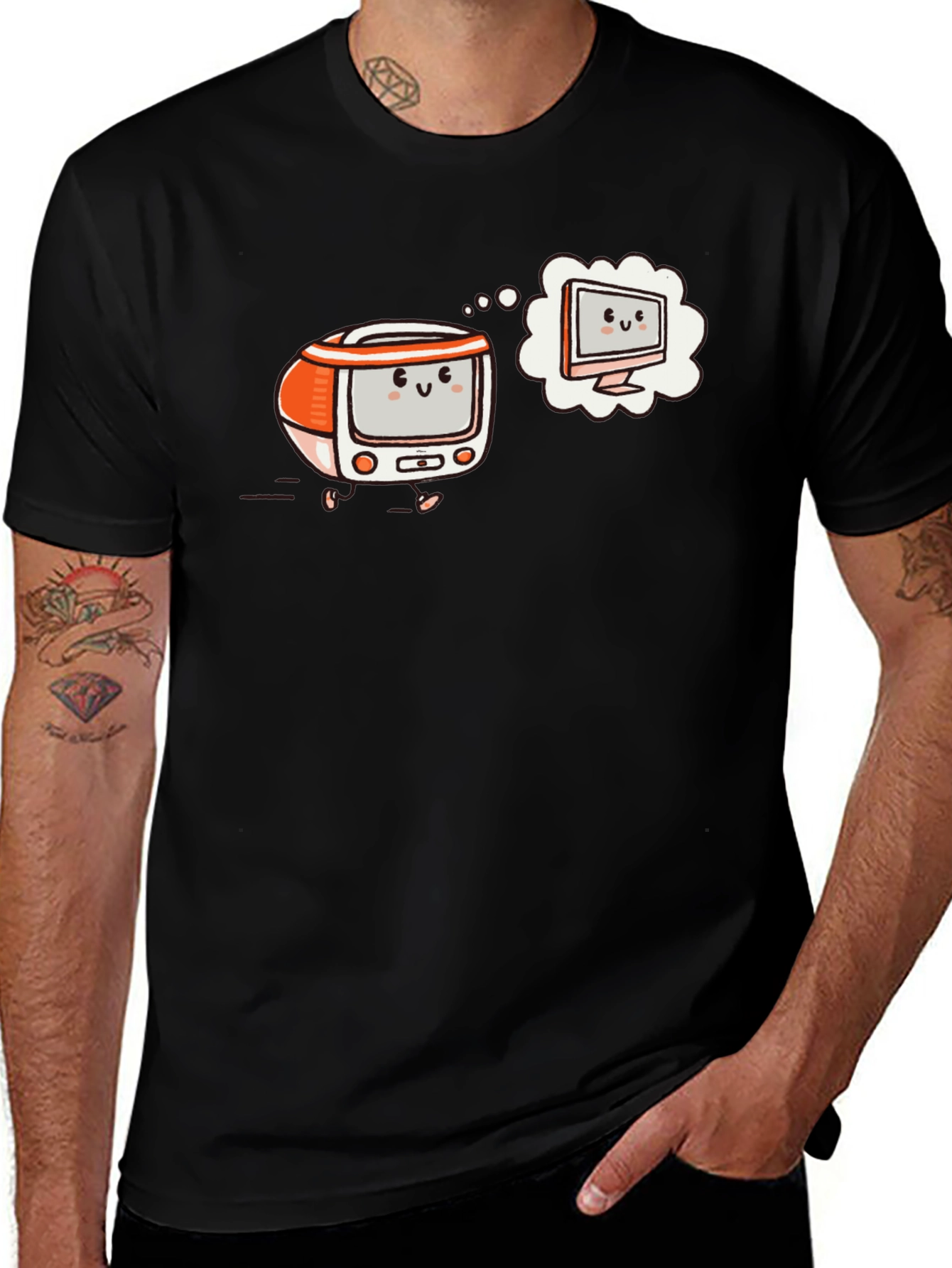 Variant 4 of Retro TV Dreams T-Shirt - Kawaii Tech