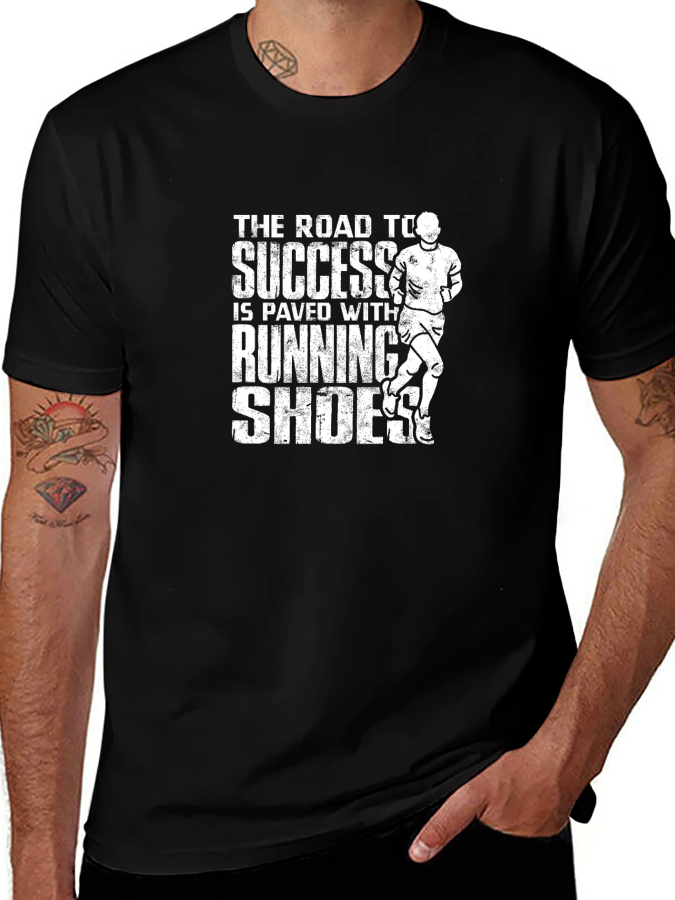 Variant 28 of Road to Success Running Shoes Black T-Shirt