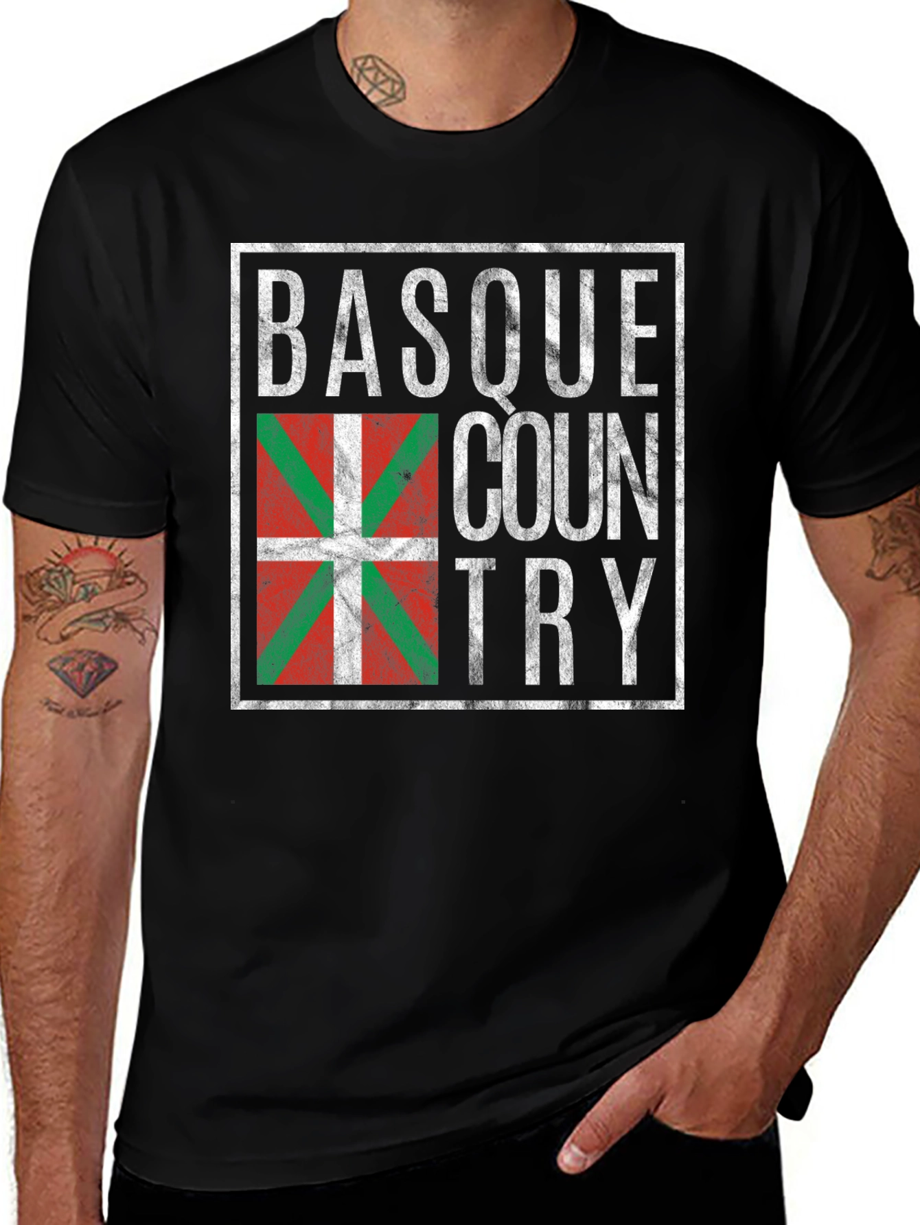 Basque Country Flag T-Shirt - Retro Design