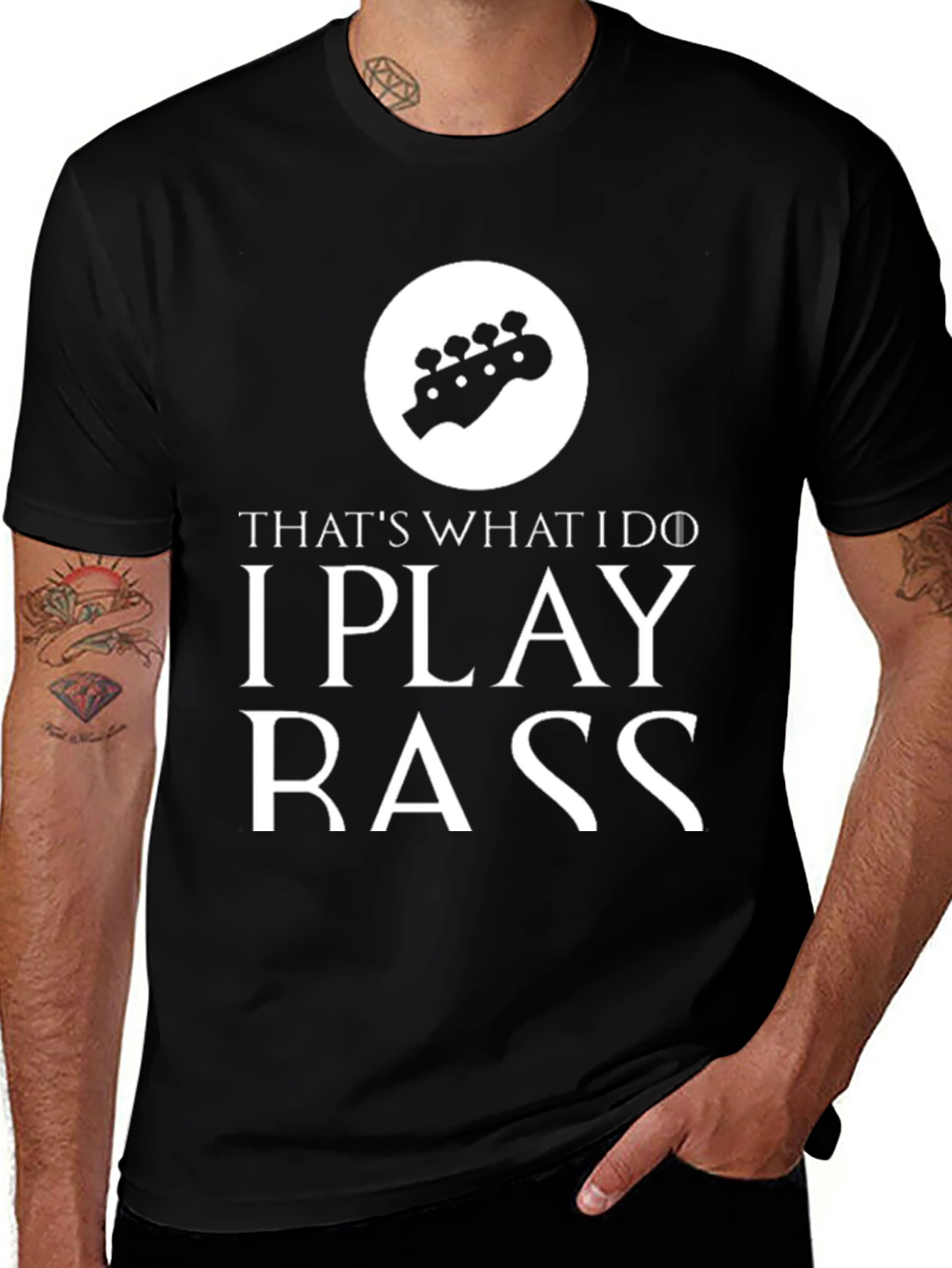 Variant 9 of Bass Guitar Player T-Shirt - I Play Bass Tee