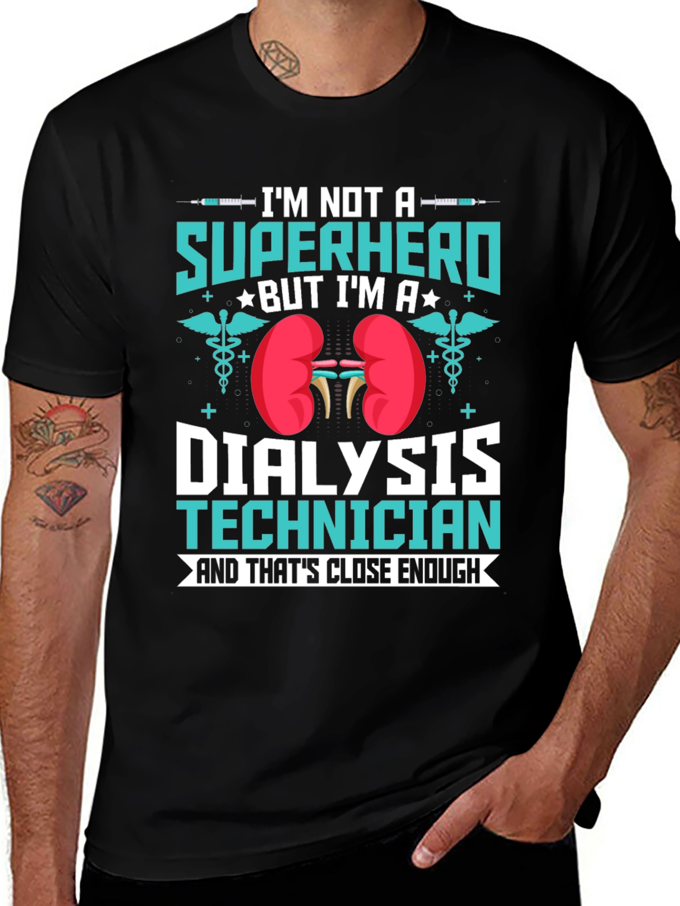 Variant 27 of Dialysis Technician Superhero T-Shirt