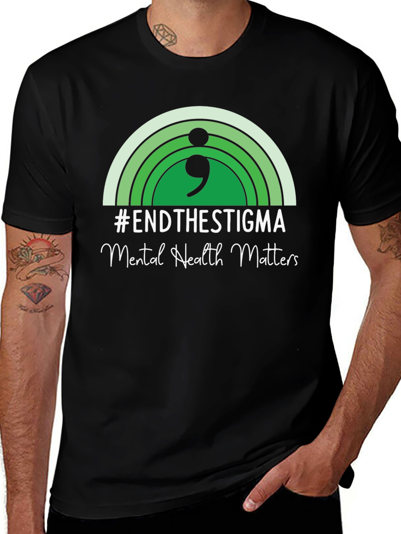 Variant 13 of End the Stigma Mental Health Matters T-Shirt