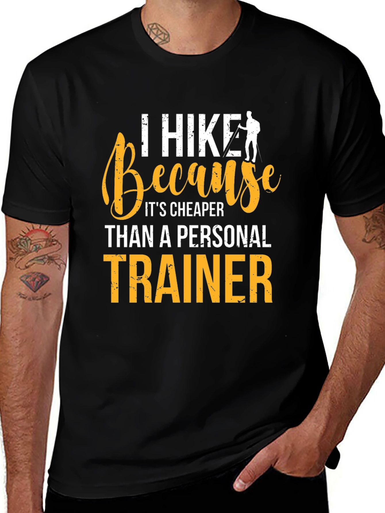 Variant 21 of I Hike Because Funny Graphic T-Shirt