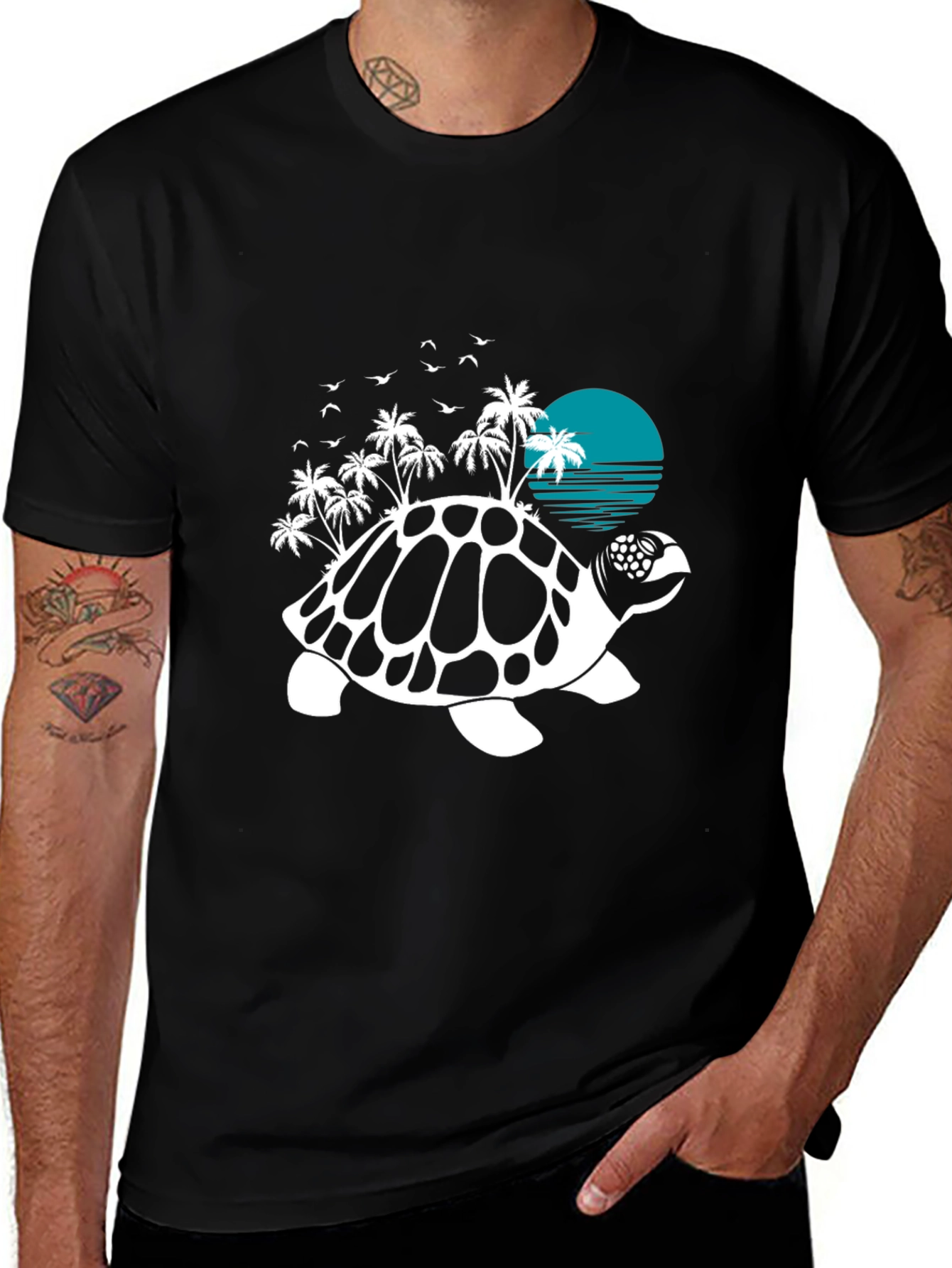 Variant 25 of Turtle Island Graphic Tee - Beach Vibes