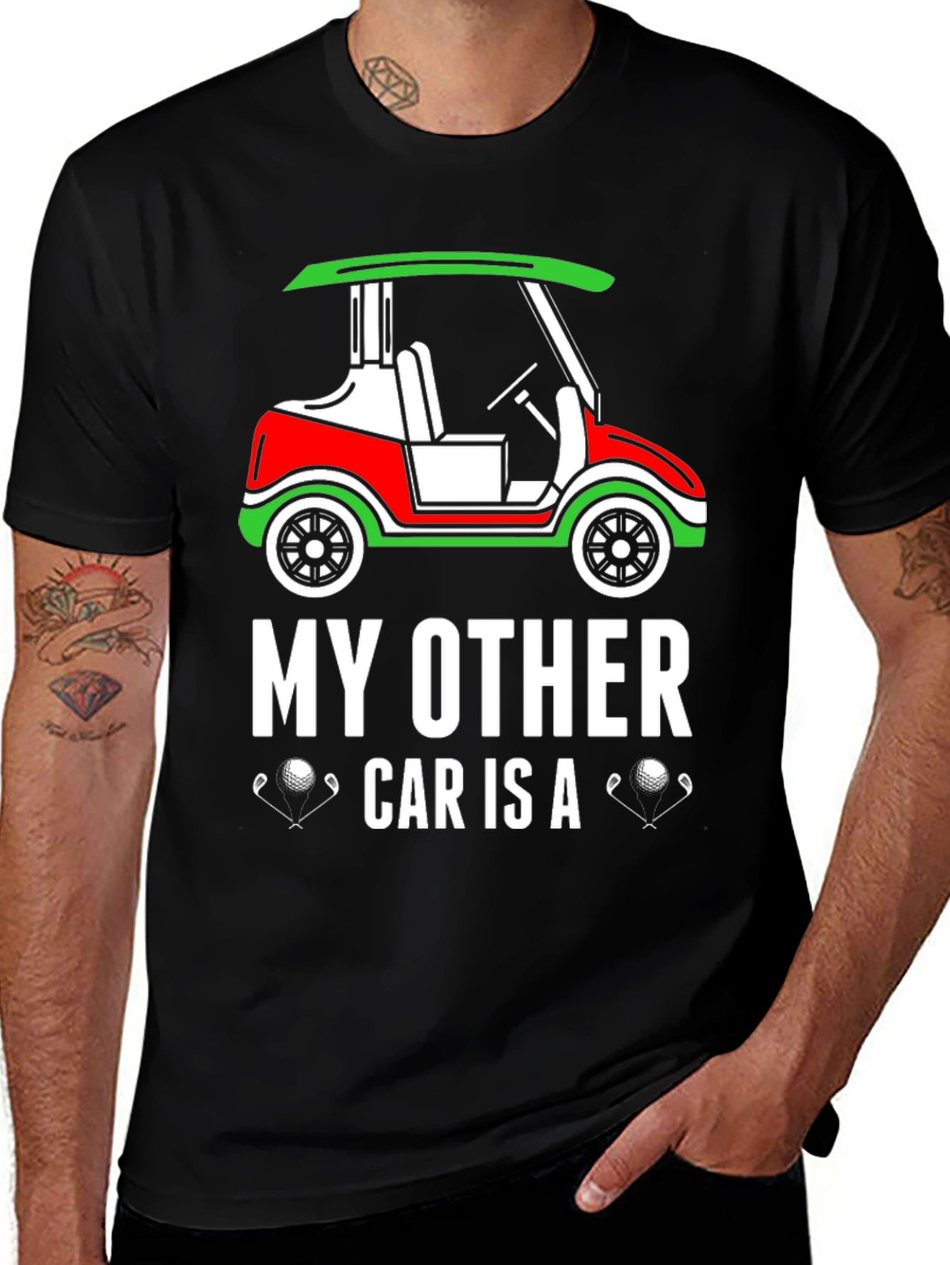 Variant 5 of Golf Cart T-Shirt - My Other Car