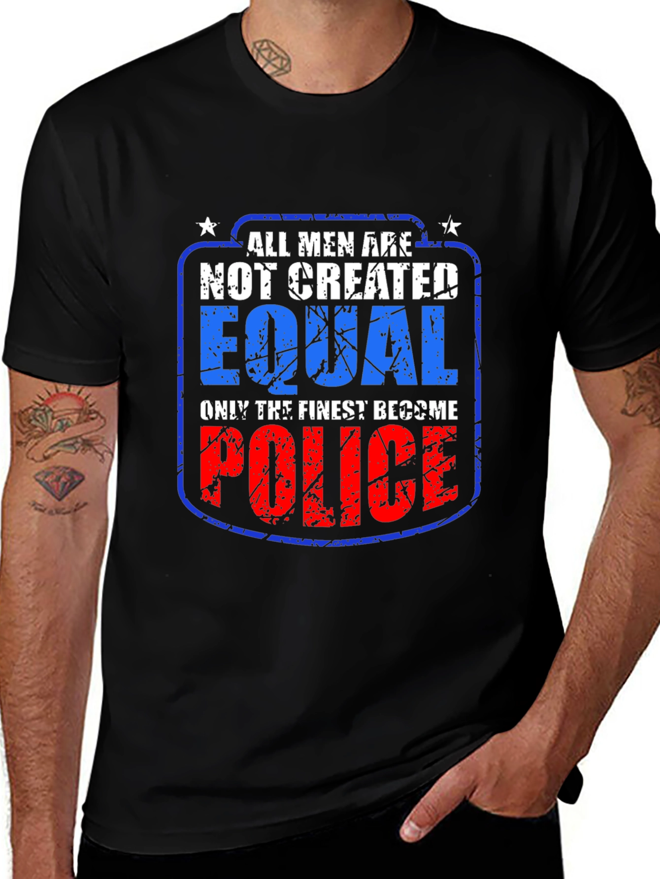 Variant 12 of All Men Not Created Equal Police T-Shirt