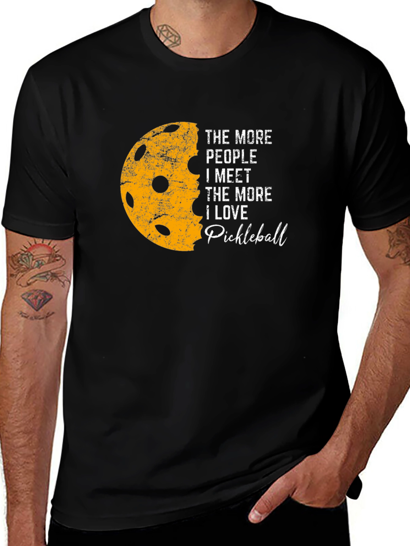Variant 20 of Pickleball Fan T-Shirt - The More People I Meet