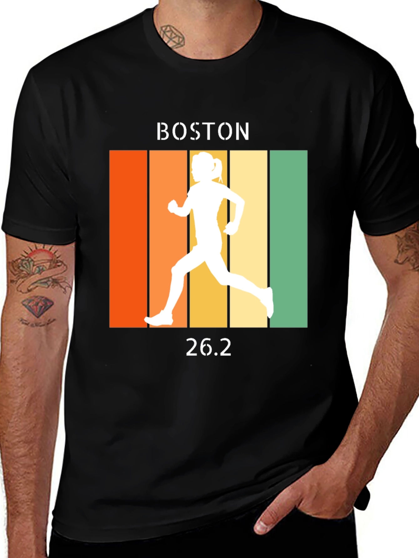Boston Marathon 26.2 Runner Graphic Tee