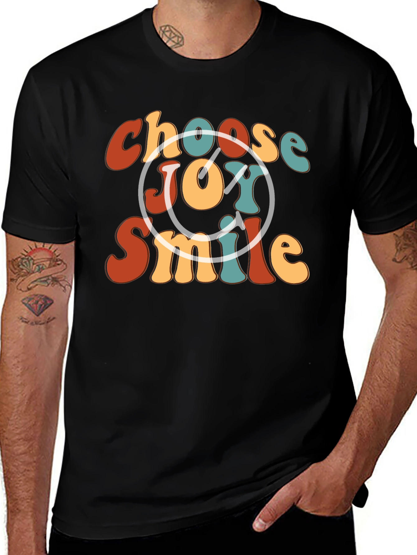Variant 24 of Choose Joy Smile Retro Graphic Tee
