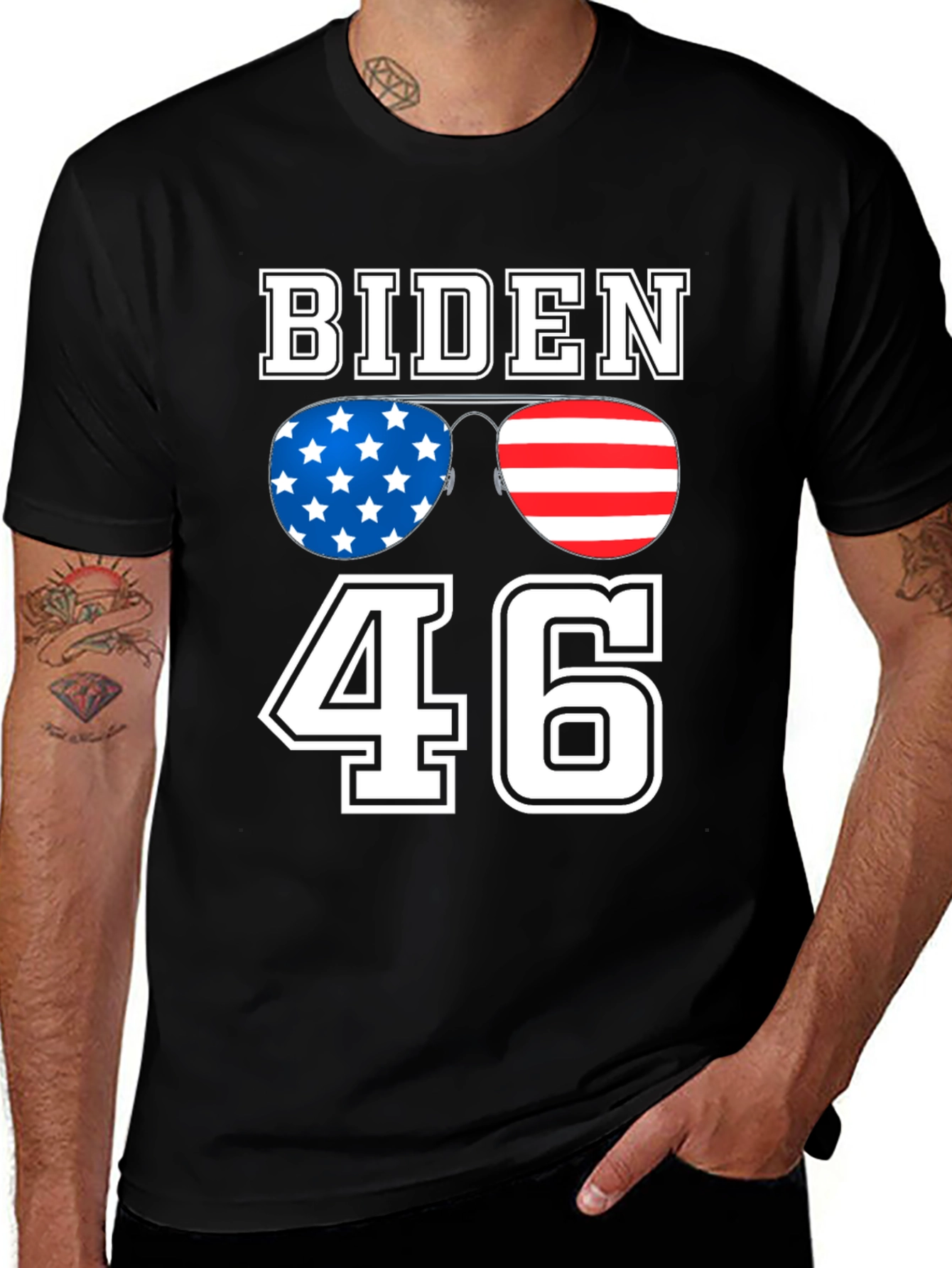 Biden 46 Patriotic Sunglasses T-Shirt