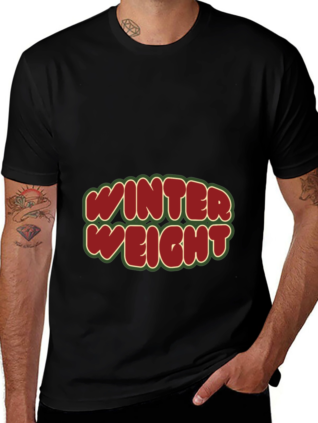 Variant 22 of Winter Weight Graphic Tee - Funny Holiday Shirt