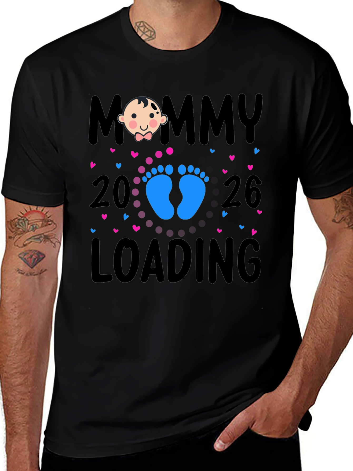 Mommy Loading 2026 Baby Announcement T-Shirt
