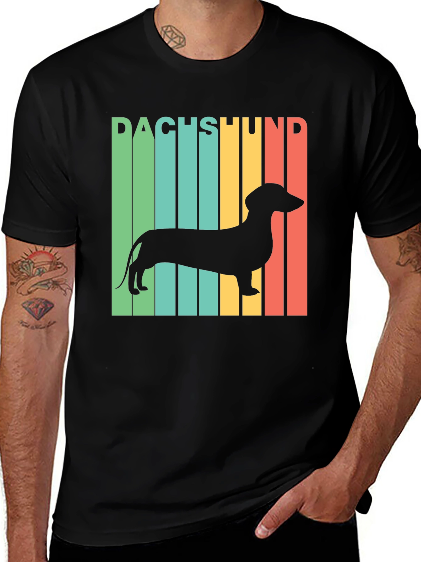 Variant 17 of Retro Dachshund T-Shirt - Dog Lover Tee