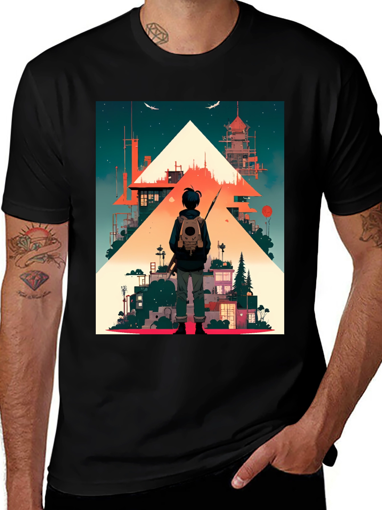 Variant 22 of Anime Urban Scene Graphic T-Shirt