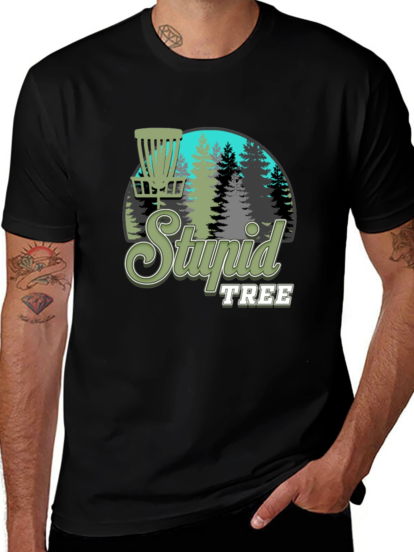 Variant 26 of Stupid Tree Disc Golf T-Shirt