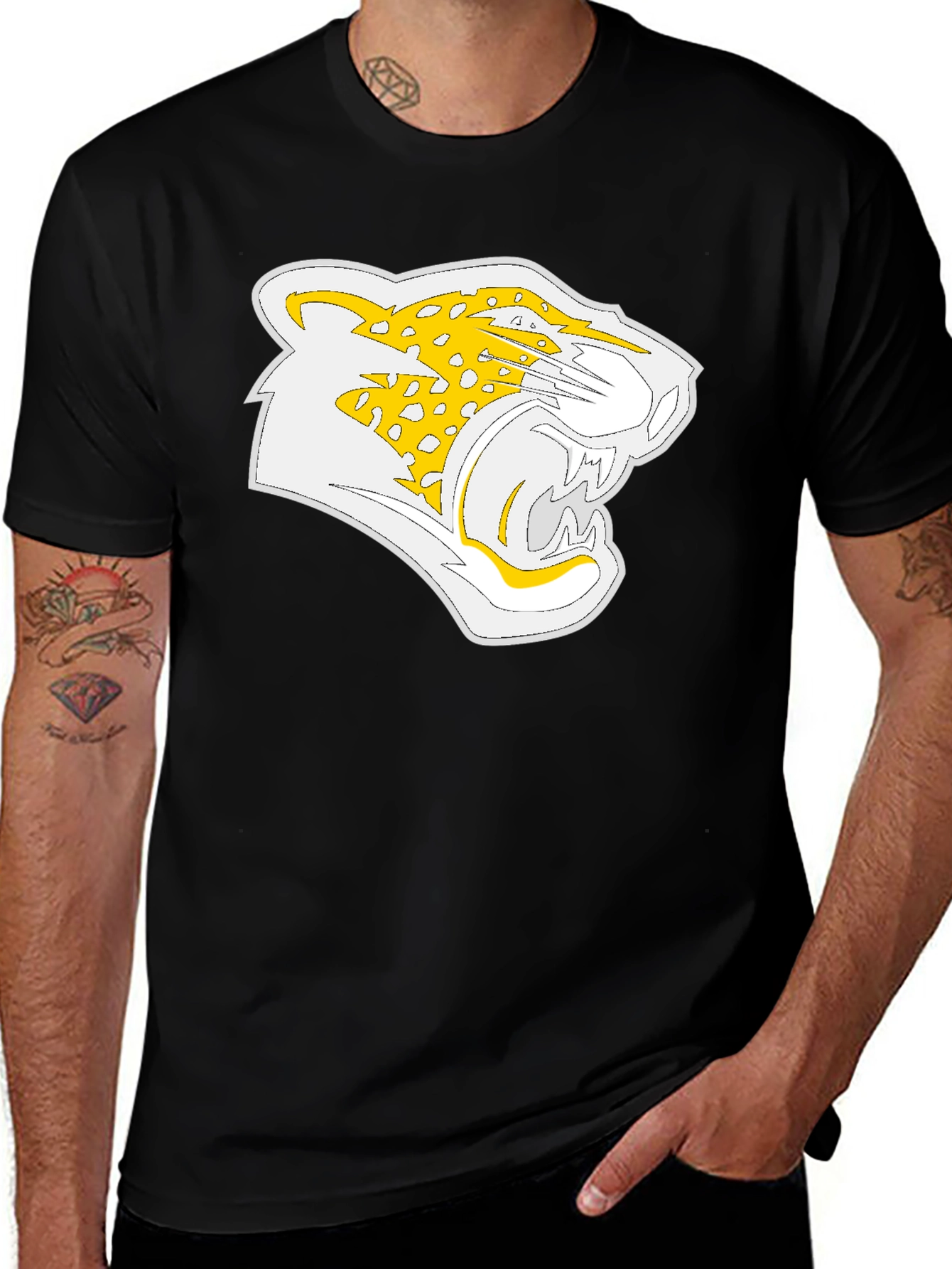 Jaguar Graphic Black T-Shirt