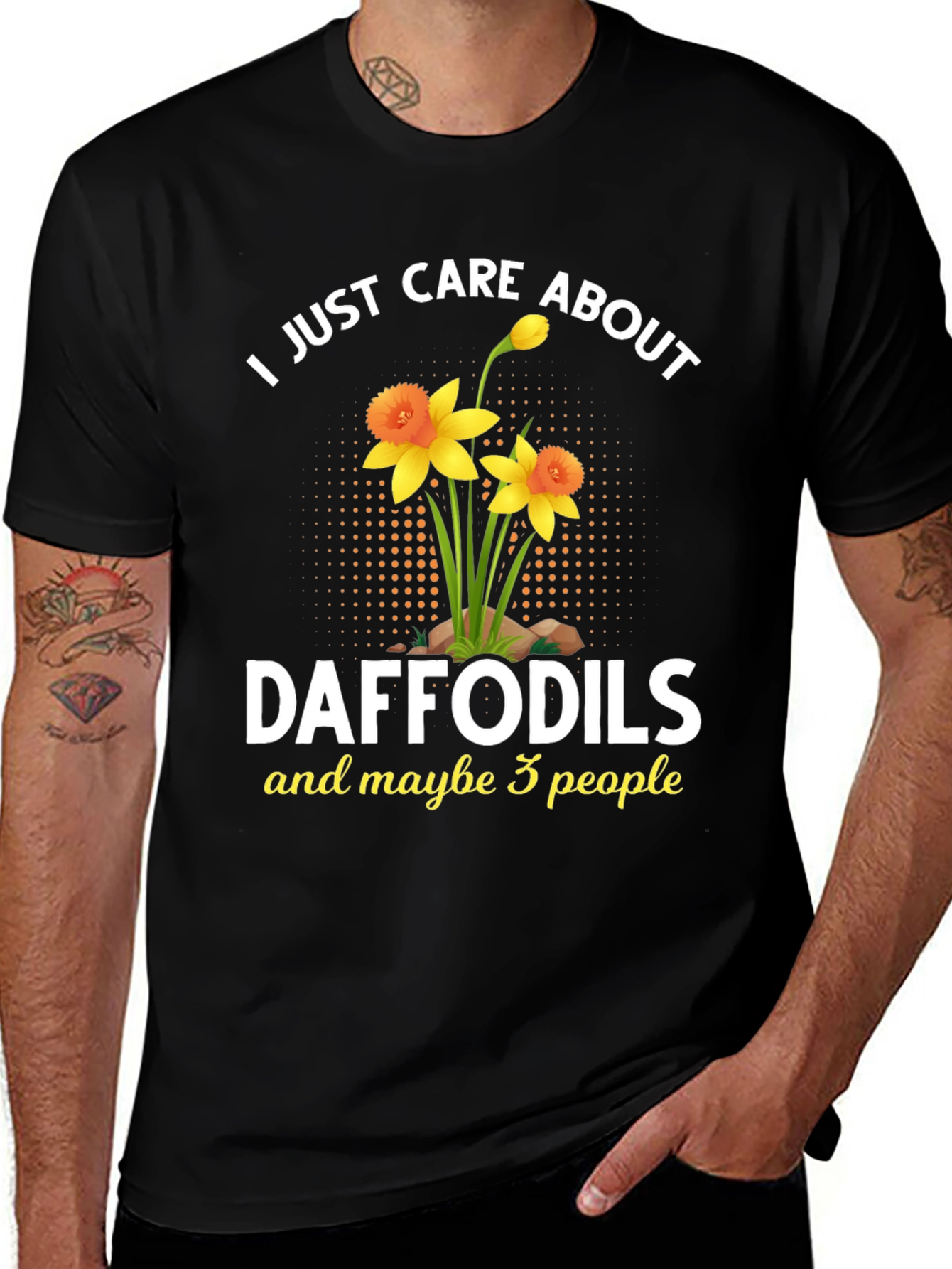 Daffodils Lover T-Shirt - I Just Care About Daffodils Tee