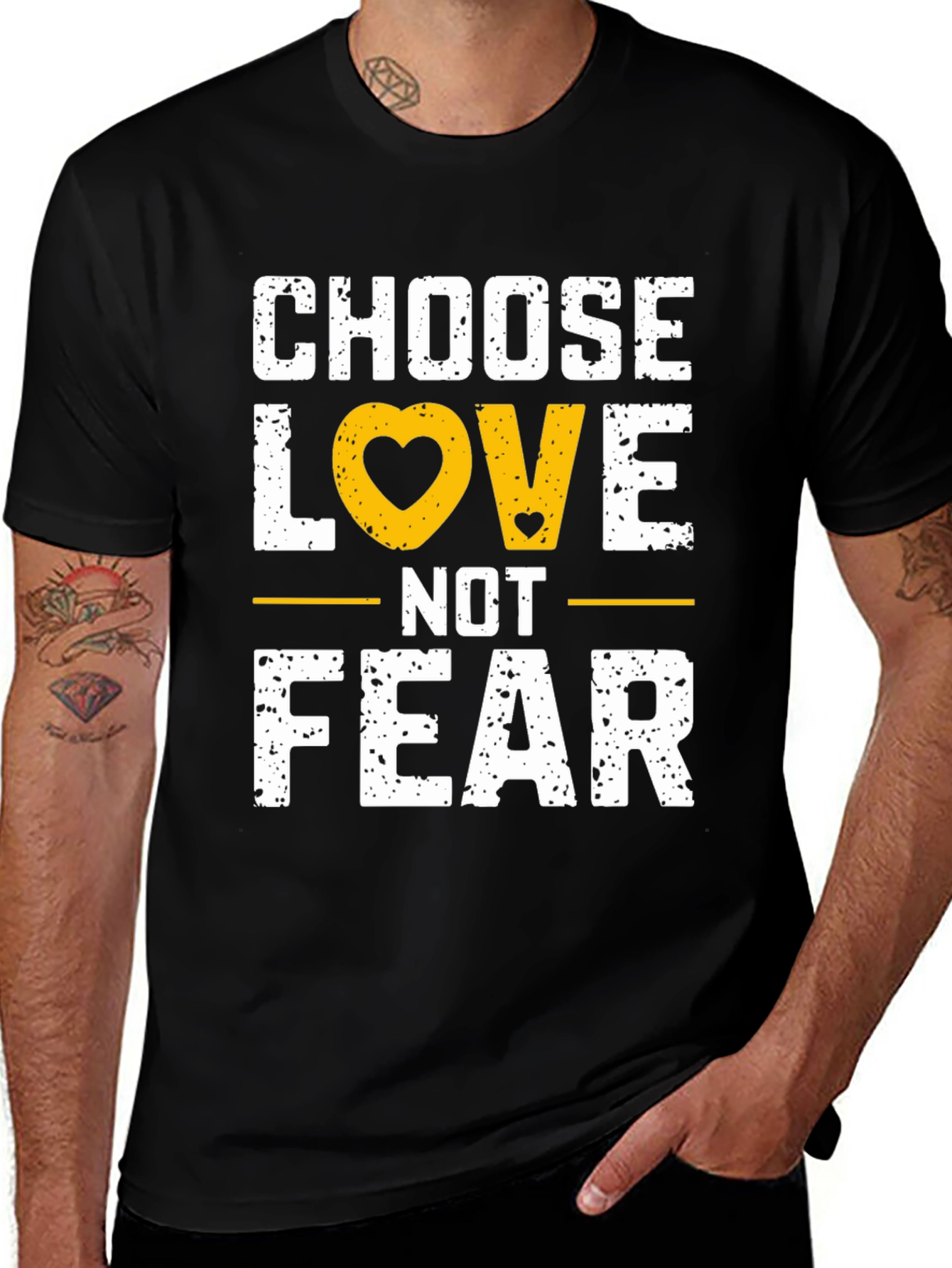 Variant 26 of Choose Love Not Fear Graphic Tee