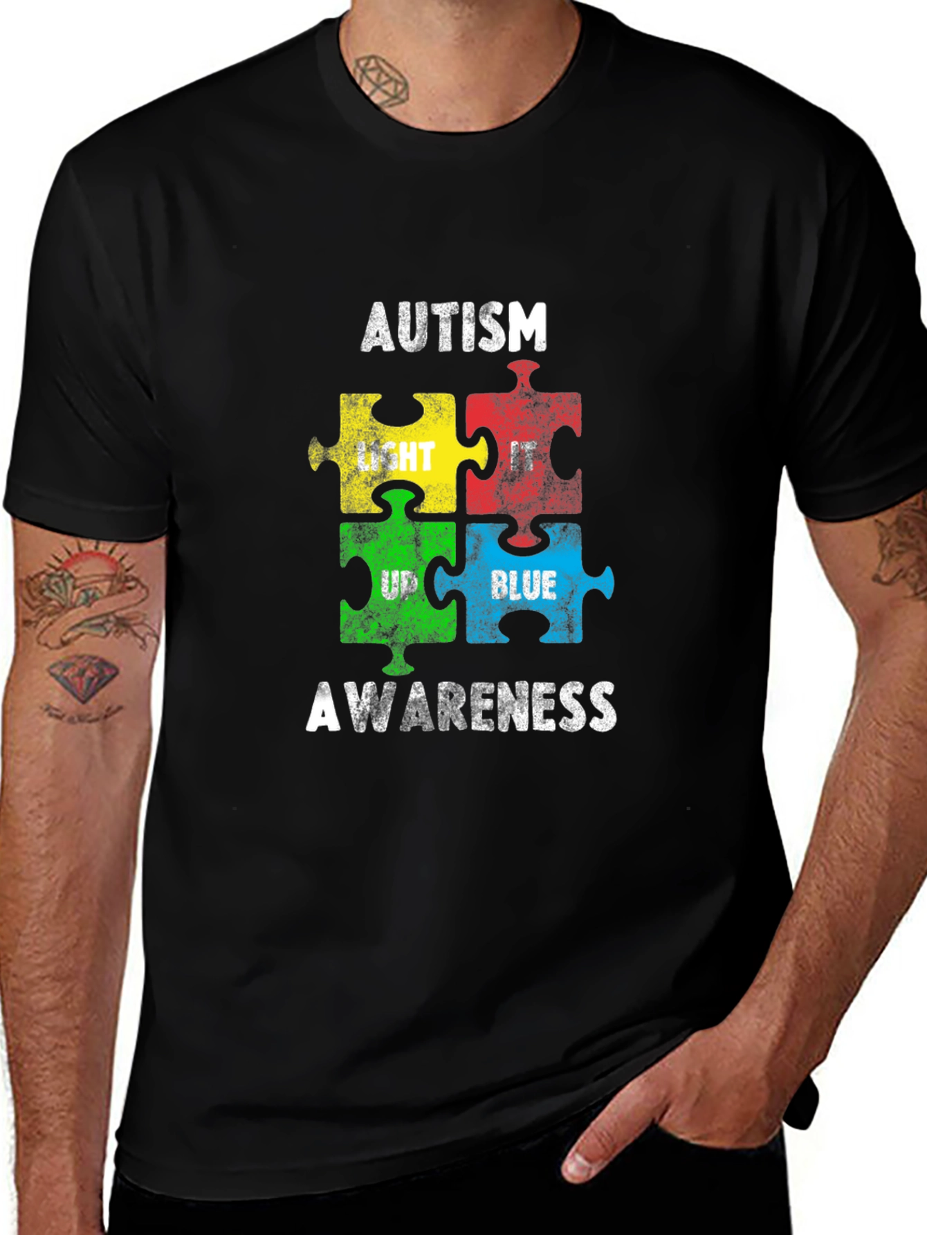 Autism Awareness T-Shirt Puzzle Piece Design