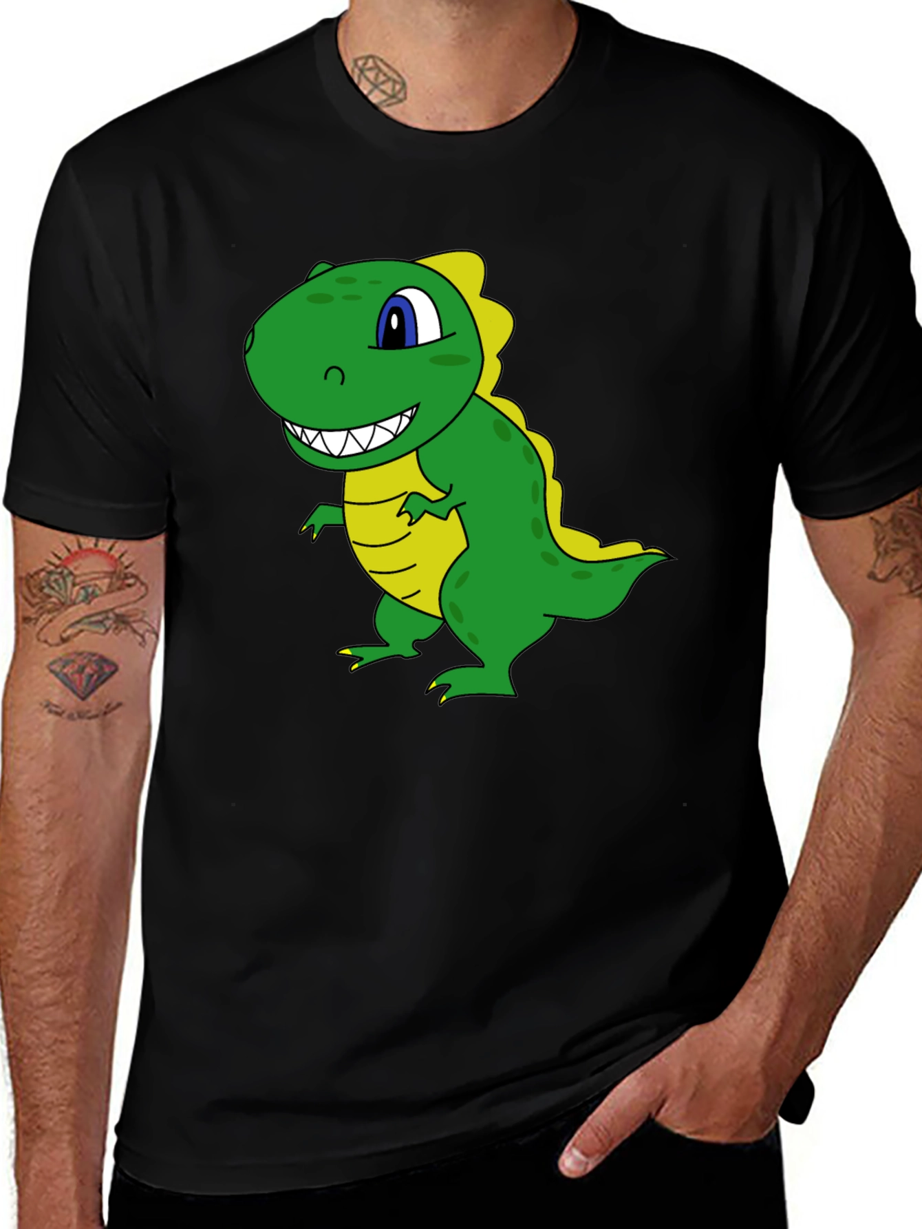 Variant 29 of Dinosaur Graphic Tee - Black T-Shirt