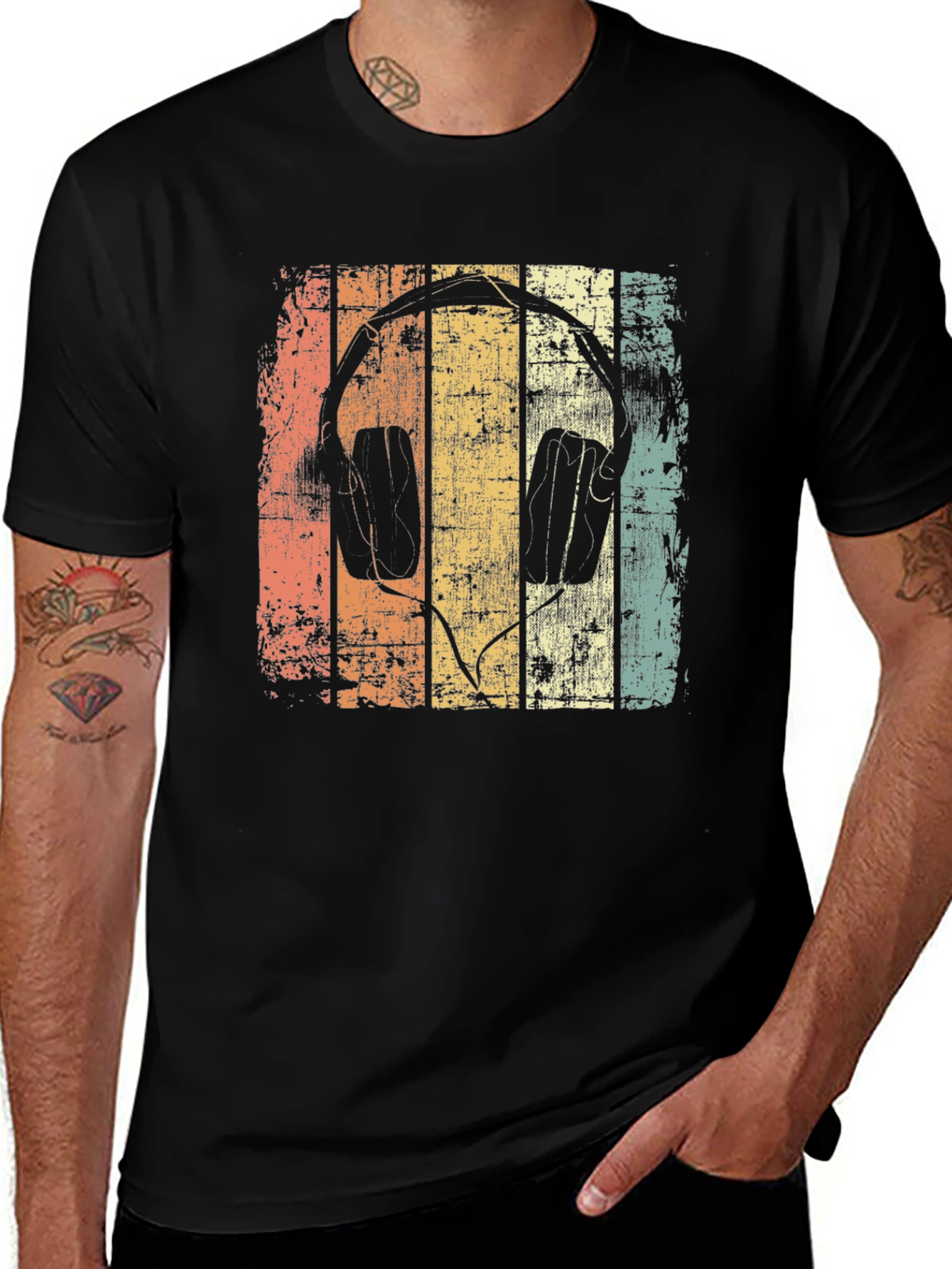 Variant 15 of Retro Headphones Graphic Tee