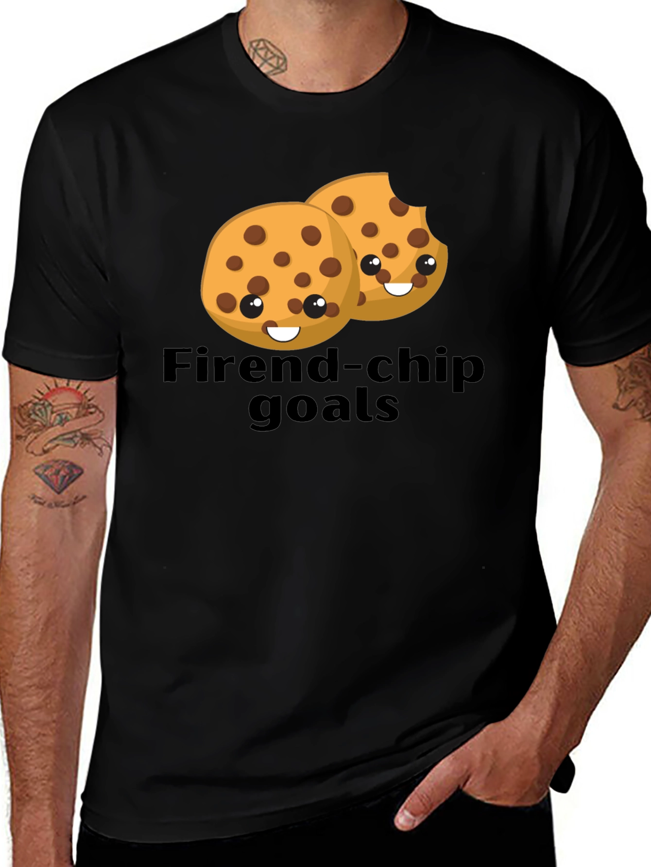 Variant 25 of Friend-chip Goals T-Shirt - Cute Cookie Design