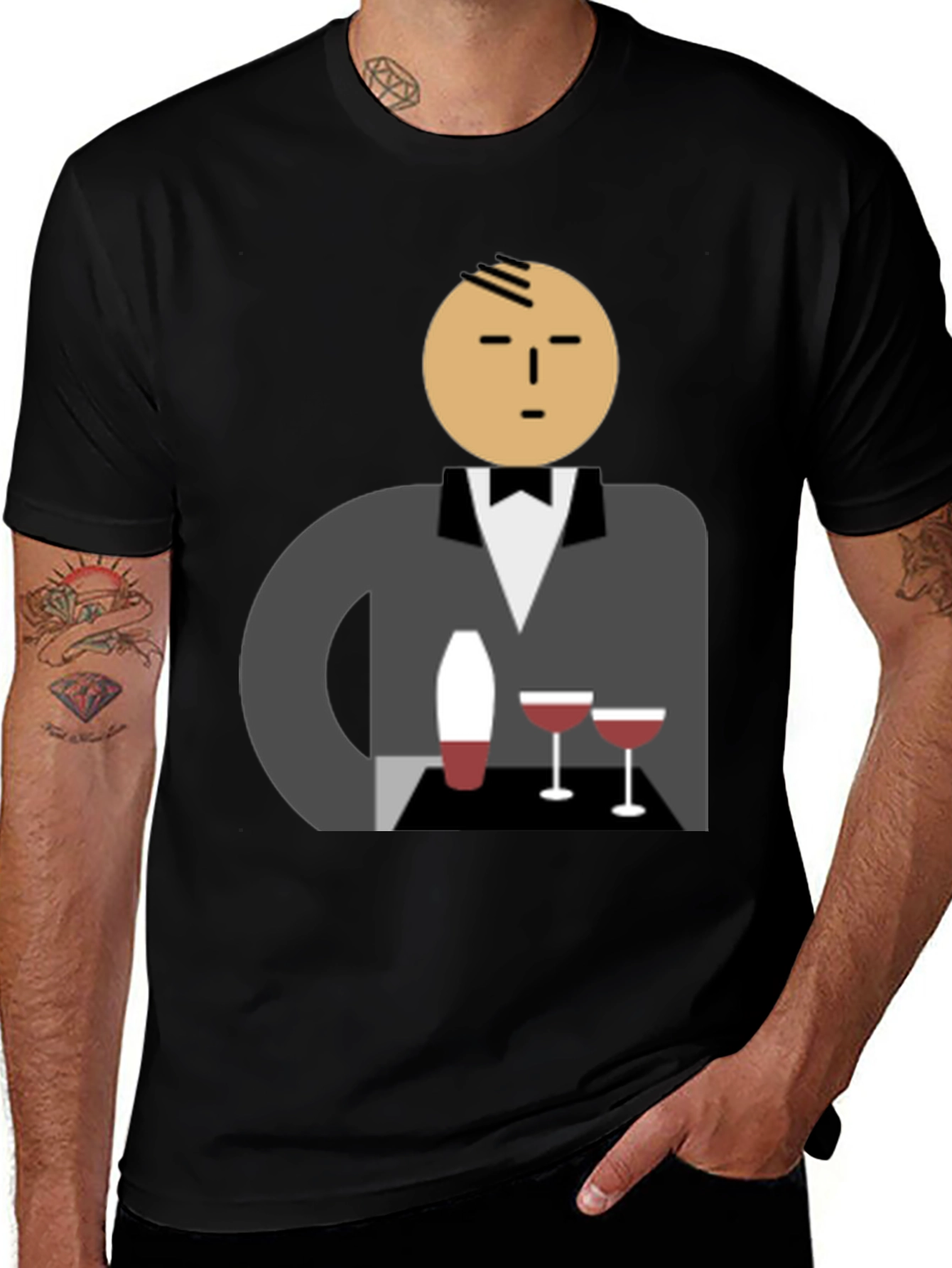 Variant 23 of Waiter Graphic Tee - Stylish Unisex Cotton T-Shirt