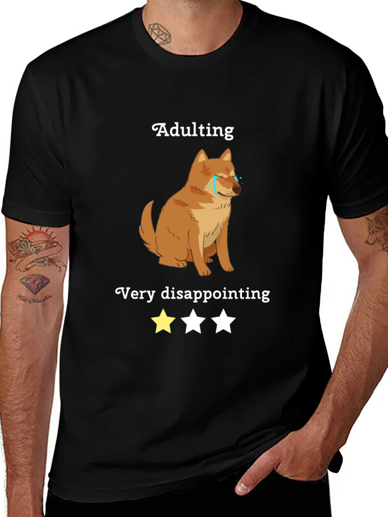 Variant 4 of Adulting Disappointing Dog T-Shirt