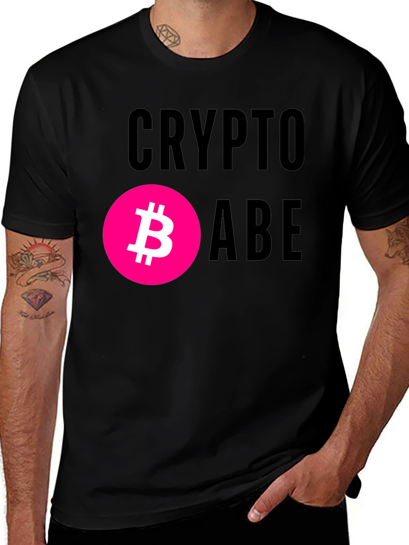 Black Crypto Babe Bitcoin T-Shirt main image