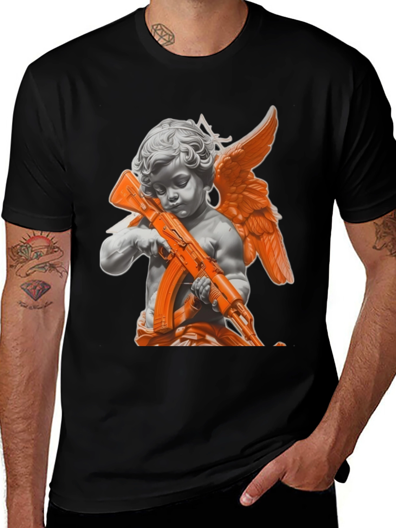 Variant 28 of Angel AK-47 Graphic T-Shirt