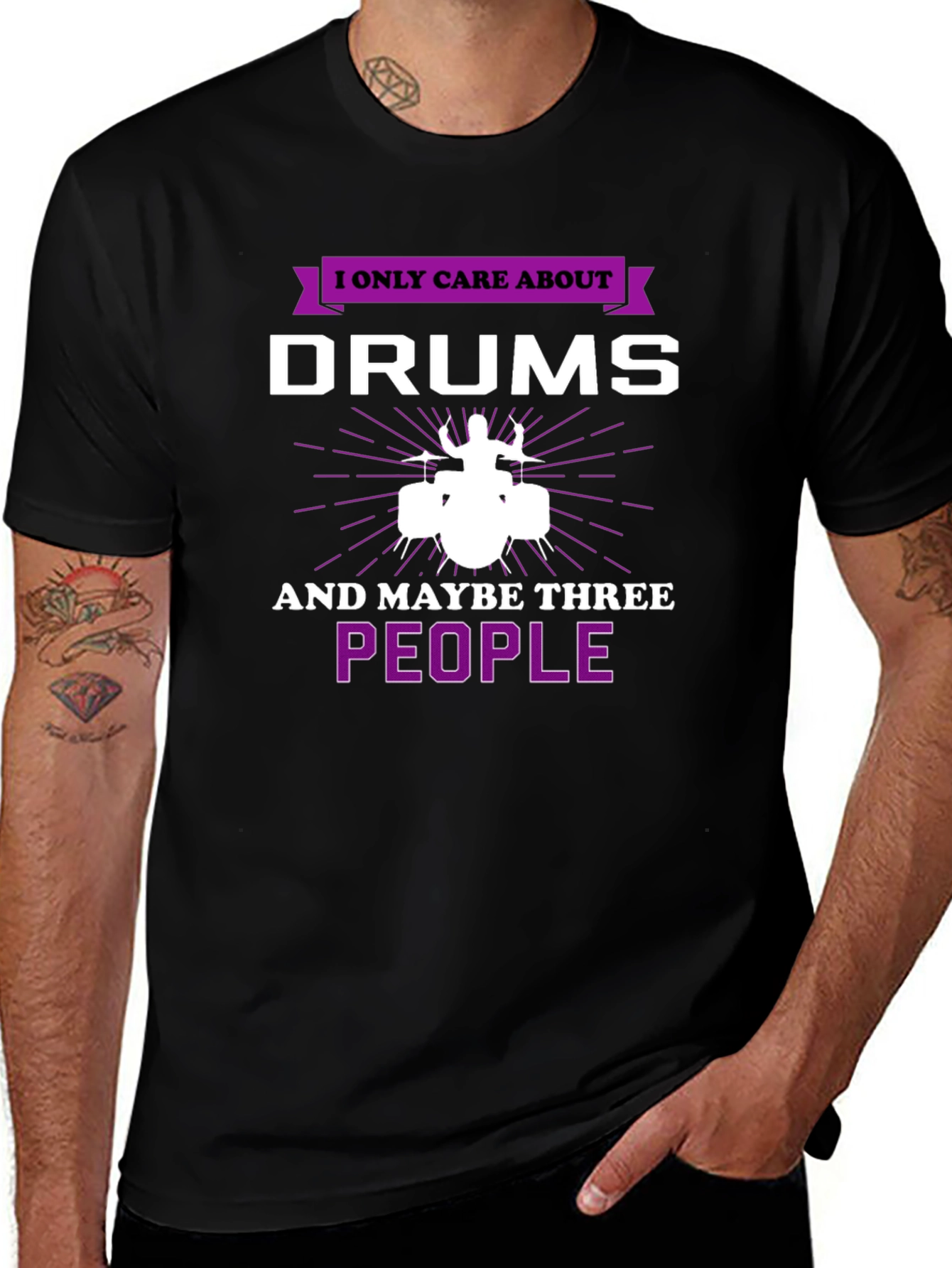 Variant 22 of Drums & Three People Graphic Tee