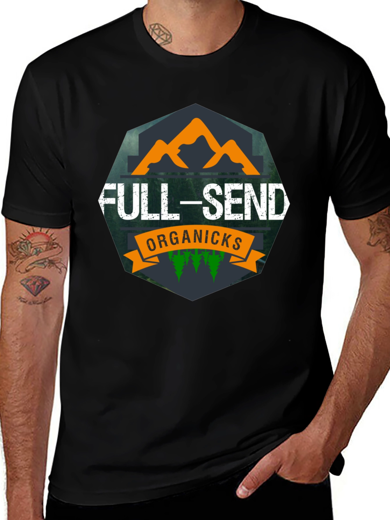 Full-Send Organics Graphic Tee - Black