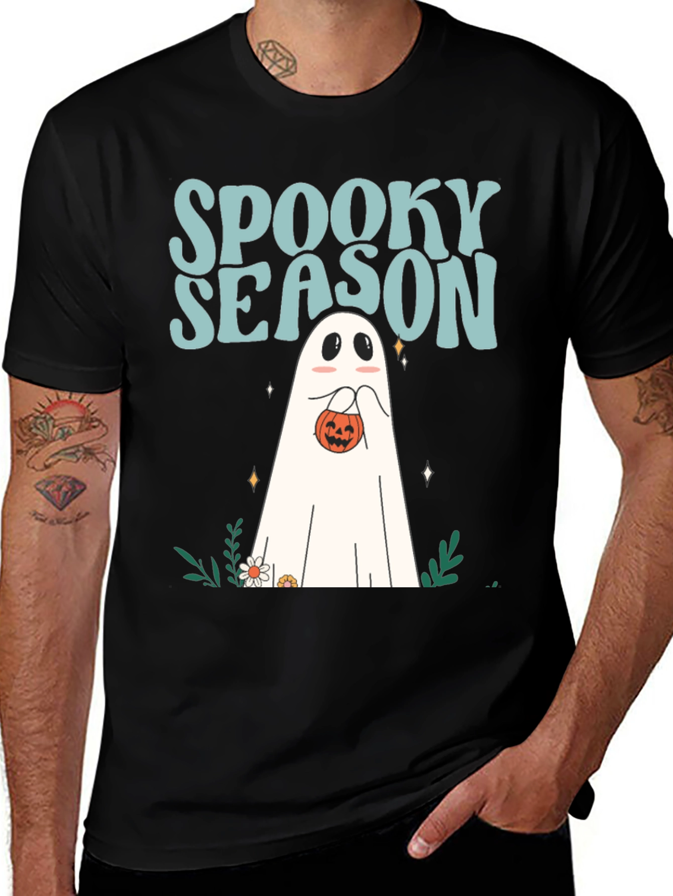 Spooky Season Cute Ghost Halloween T-Shirt