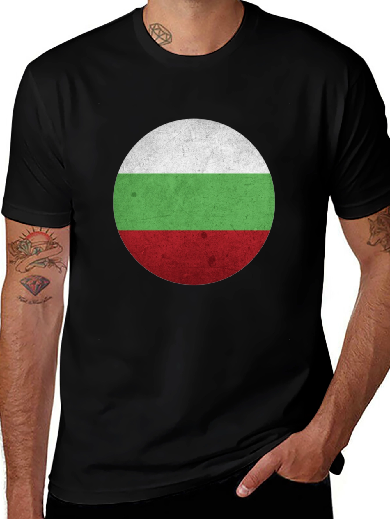 Bulgaria Flag Roundel Graphic Tee
