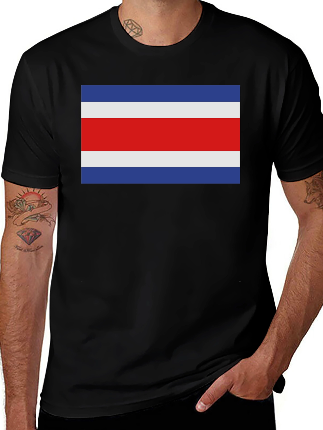 Variant 11 of Costa Rica Flag T-Shirt - Show Your Pride!