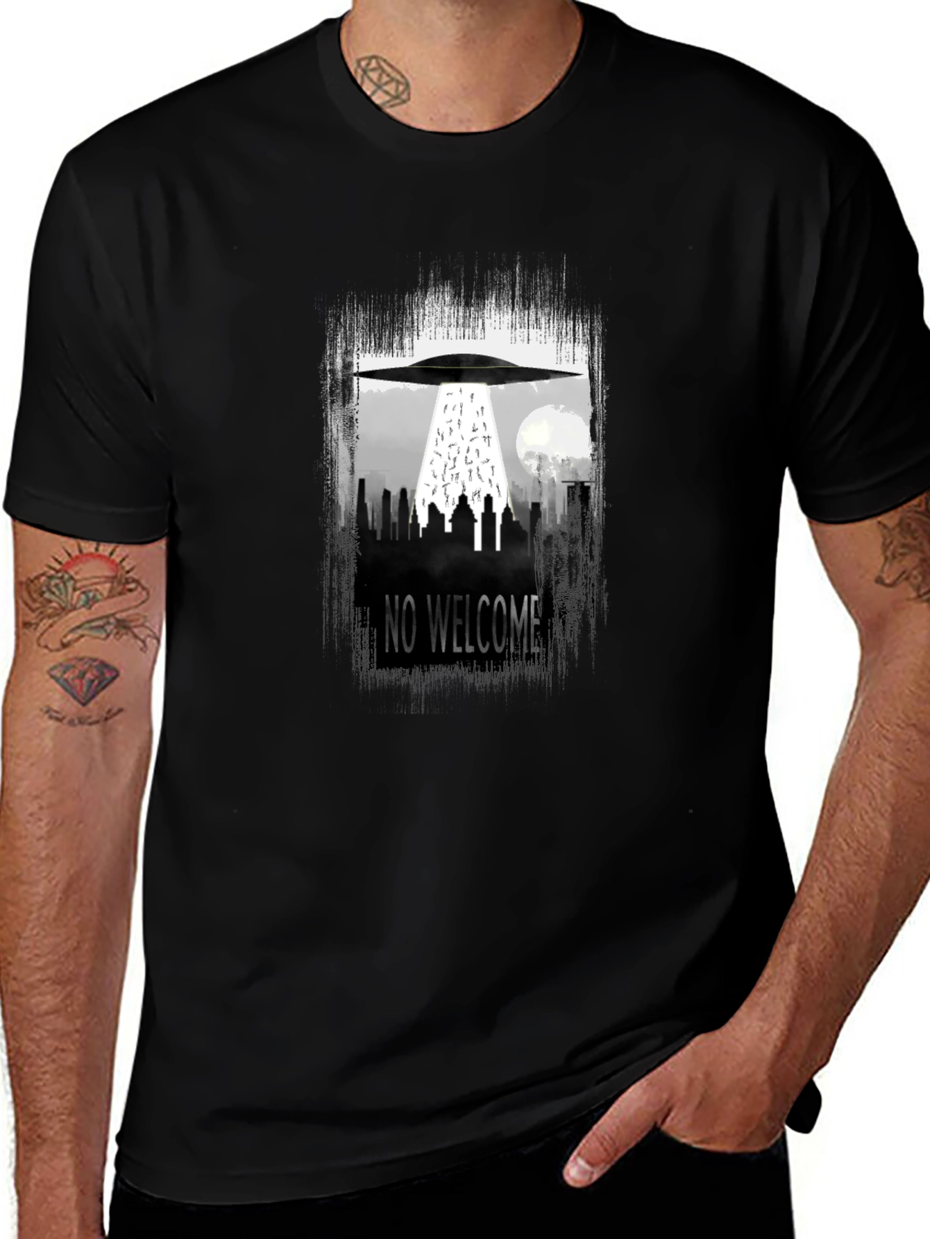 Variant 19 of No Welcome Alien Abduction T-Shirt