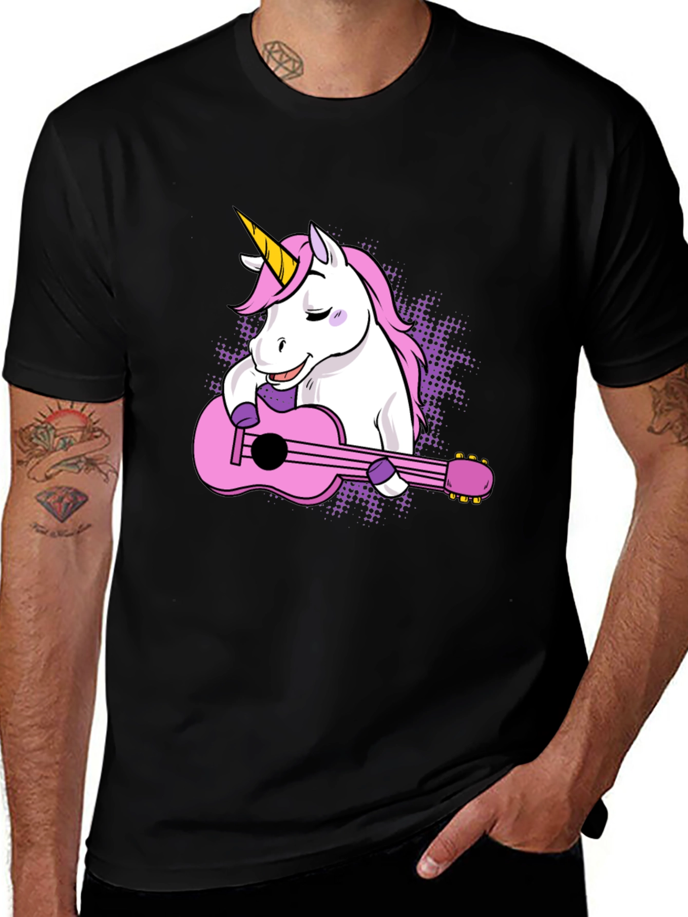 Variant 6 of Unicorn Guitar T-Shirt - Cute Graphic Tee