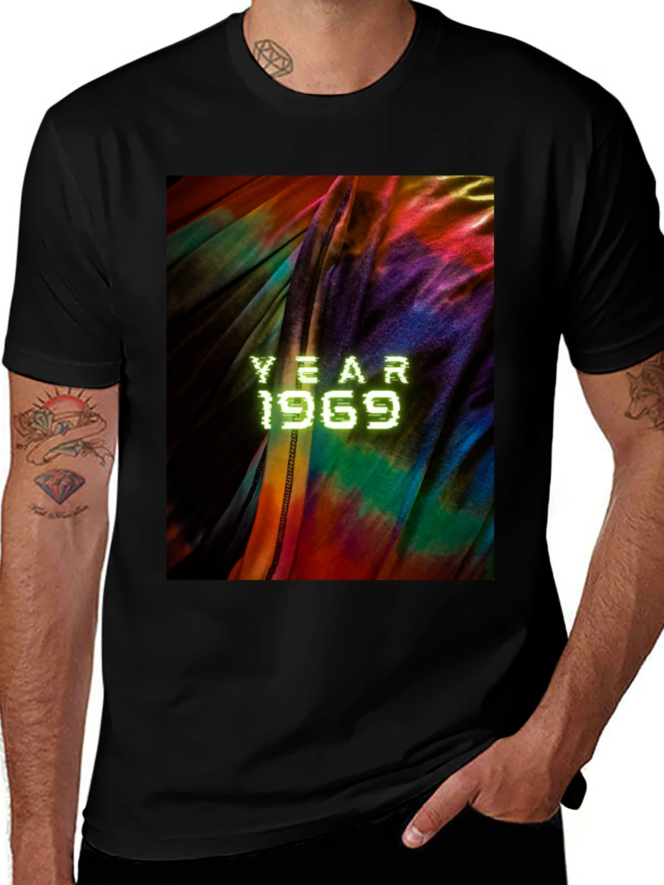 Variant 2 of Year 1969 Tie Dye Graphic Tee