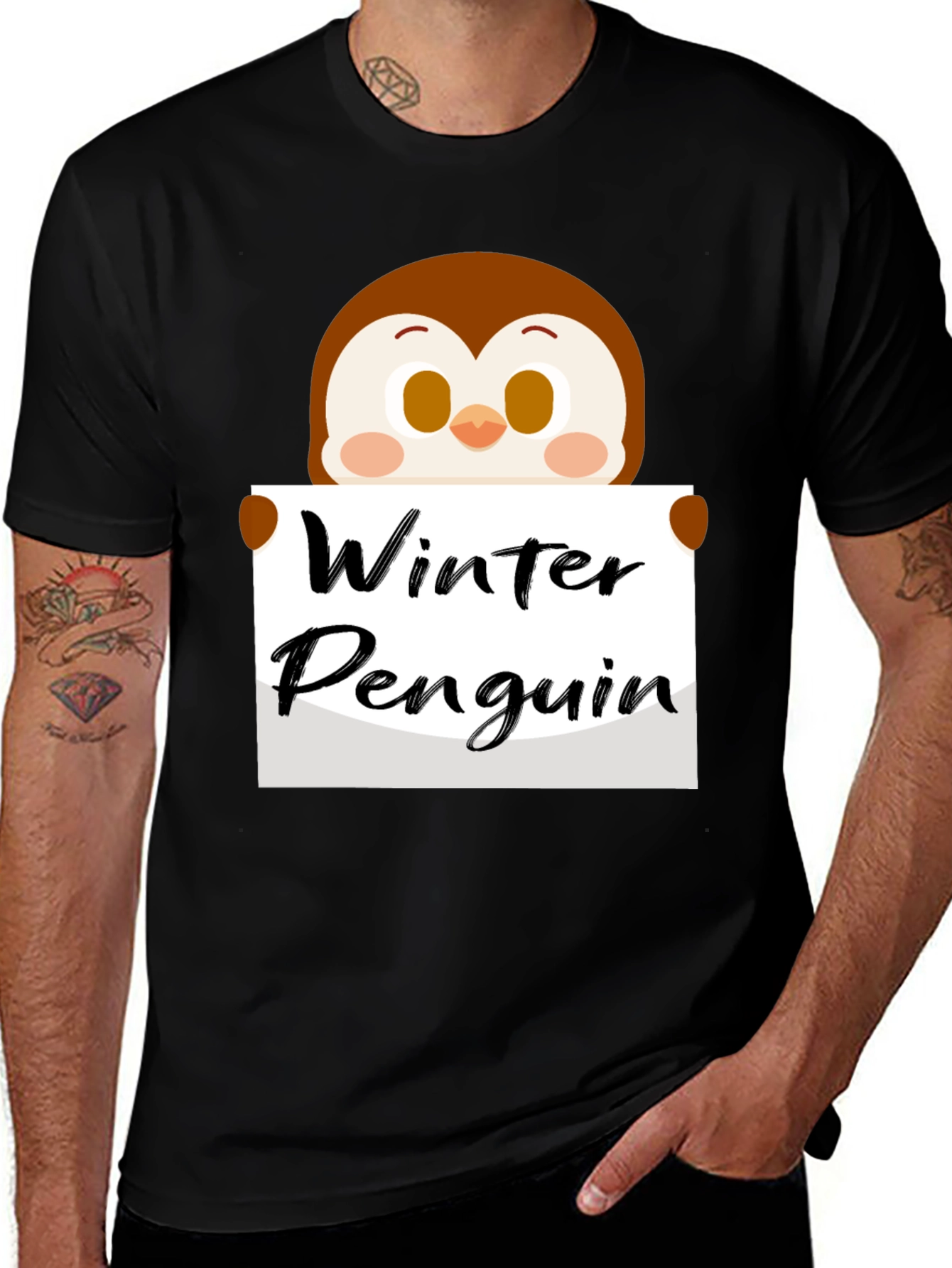 Variant 8 of Winter Penguin T-Shirt - Cute Graphic Tee