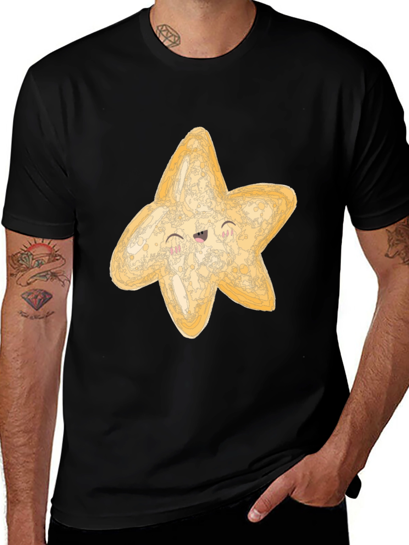 Variant 23 of Starfish Graphic Tee - Black Casual Shirt