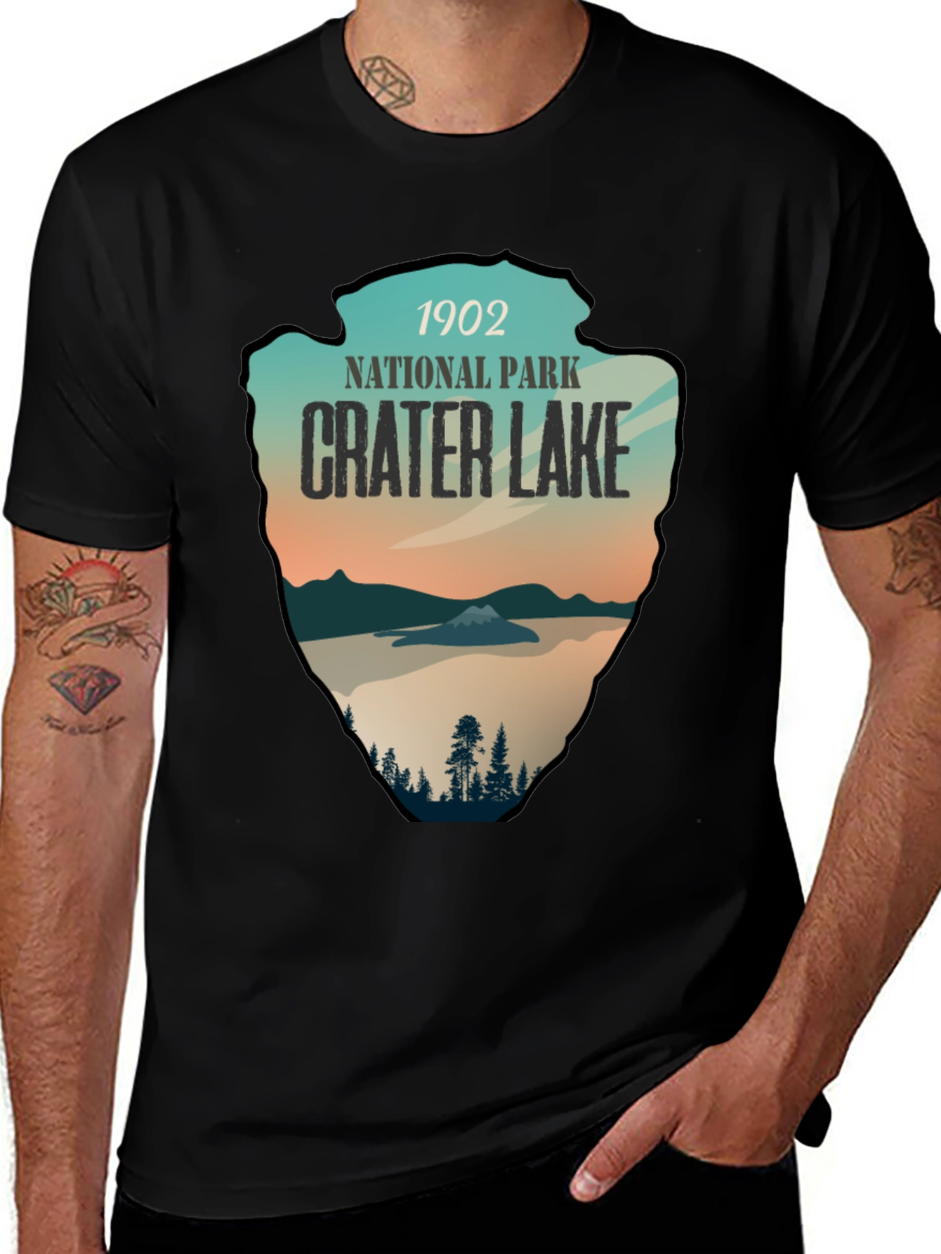 Crater Lake National Park T-Shirt - 1902 Arrowhead Design