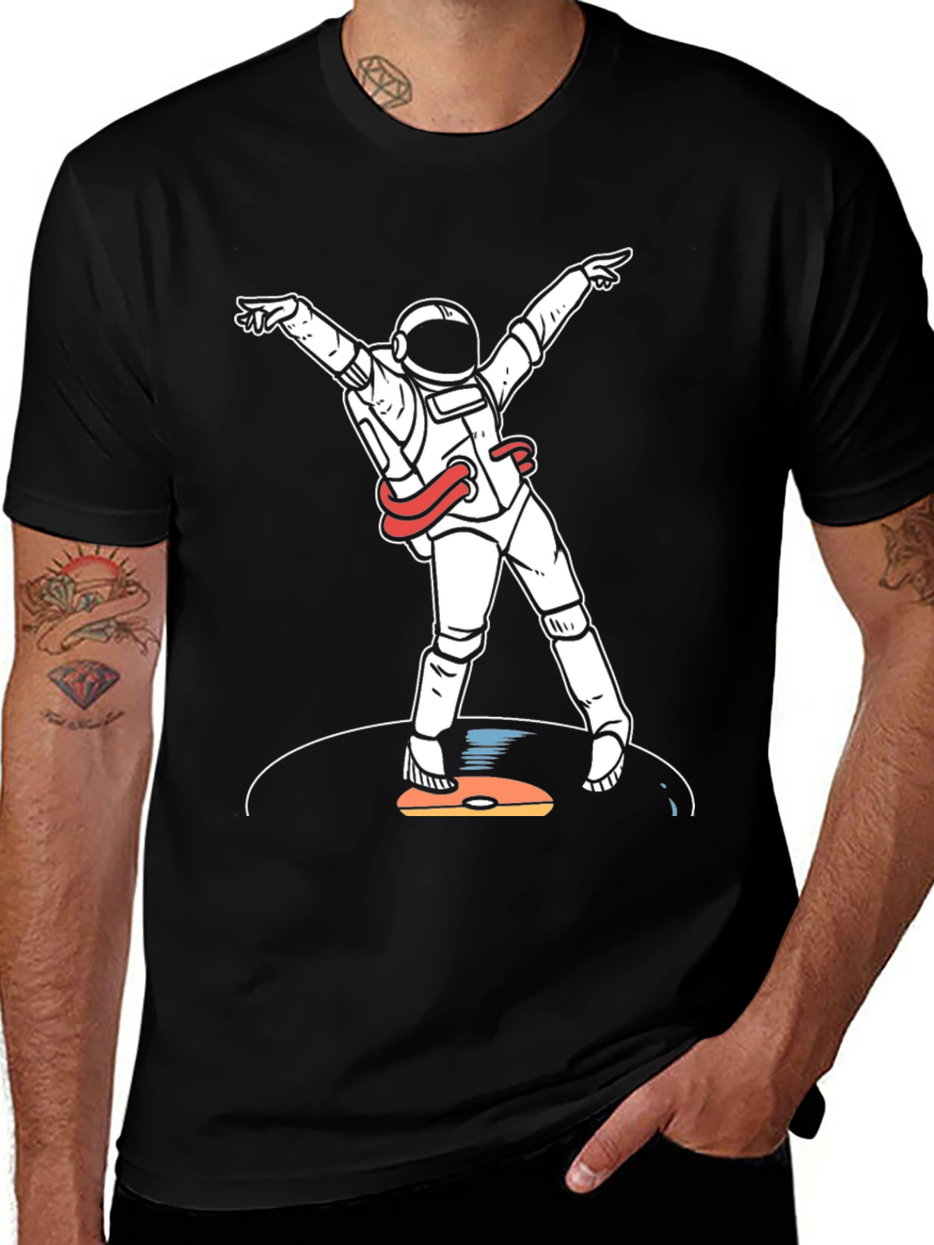 Variant 22 of Astronaut Surfing T-Shirt - Cool Space Tee
