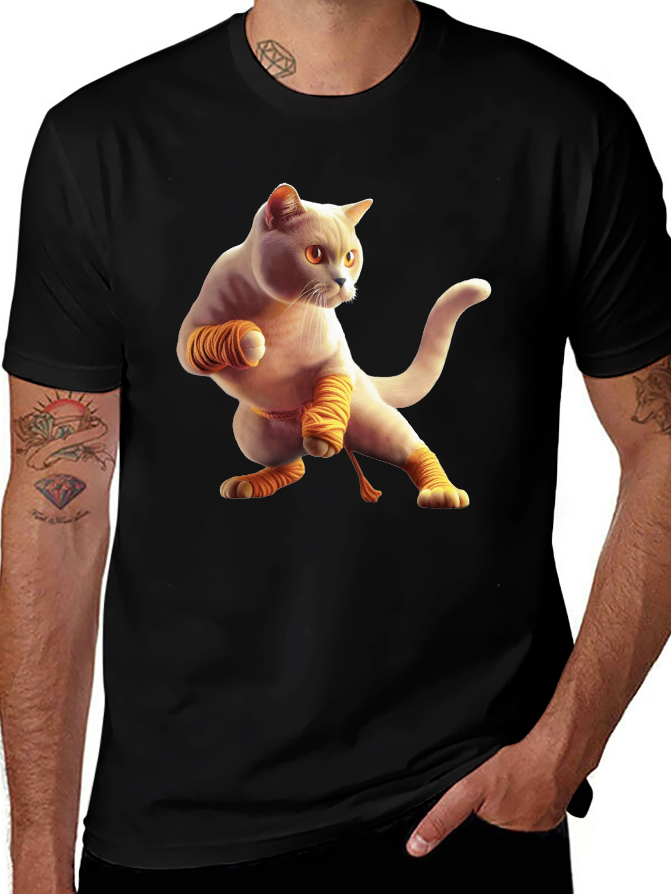Variant 27 of Martial Arts Cat Graphic Tee - Funny Kitten Karate T-Shirt