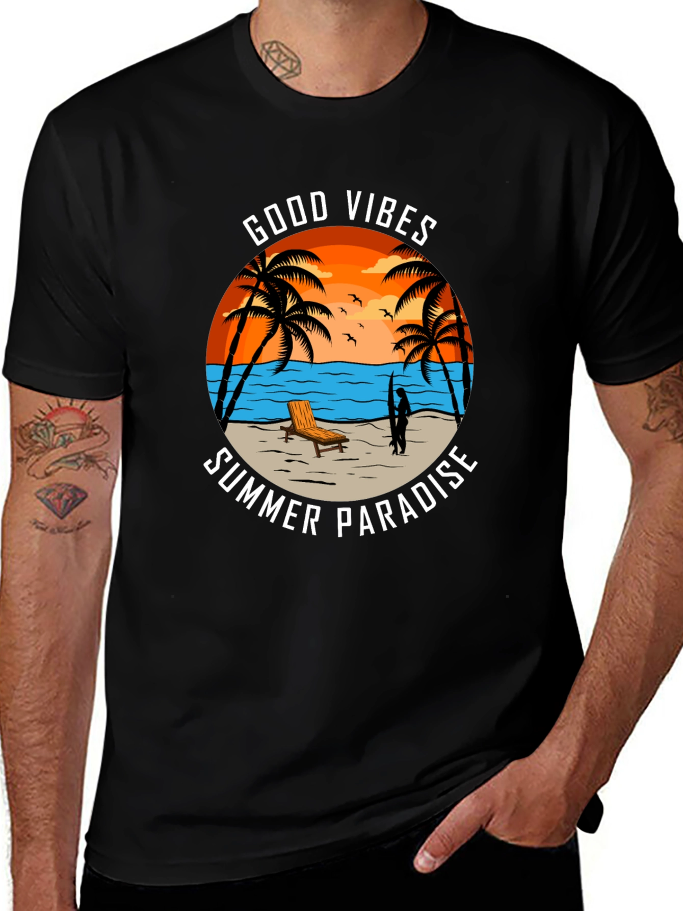 Good Vibes Summer Paradise Graphic Tee