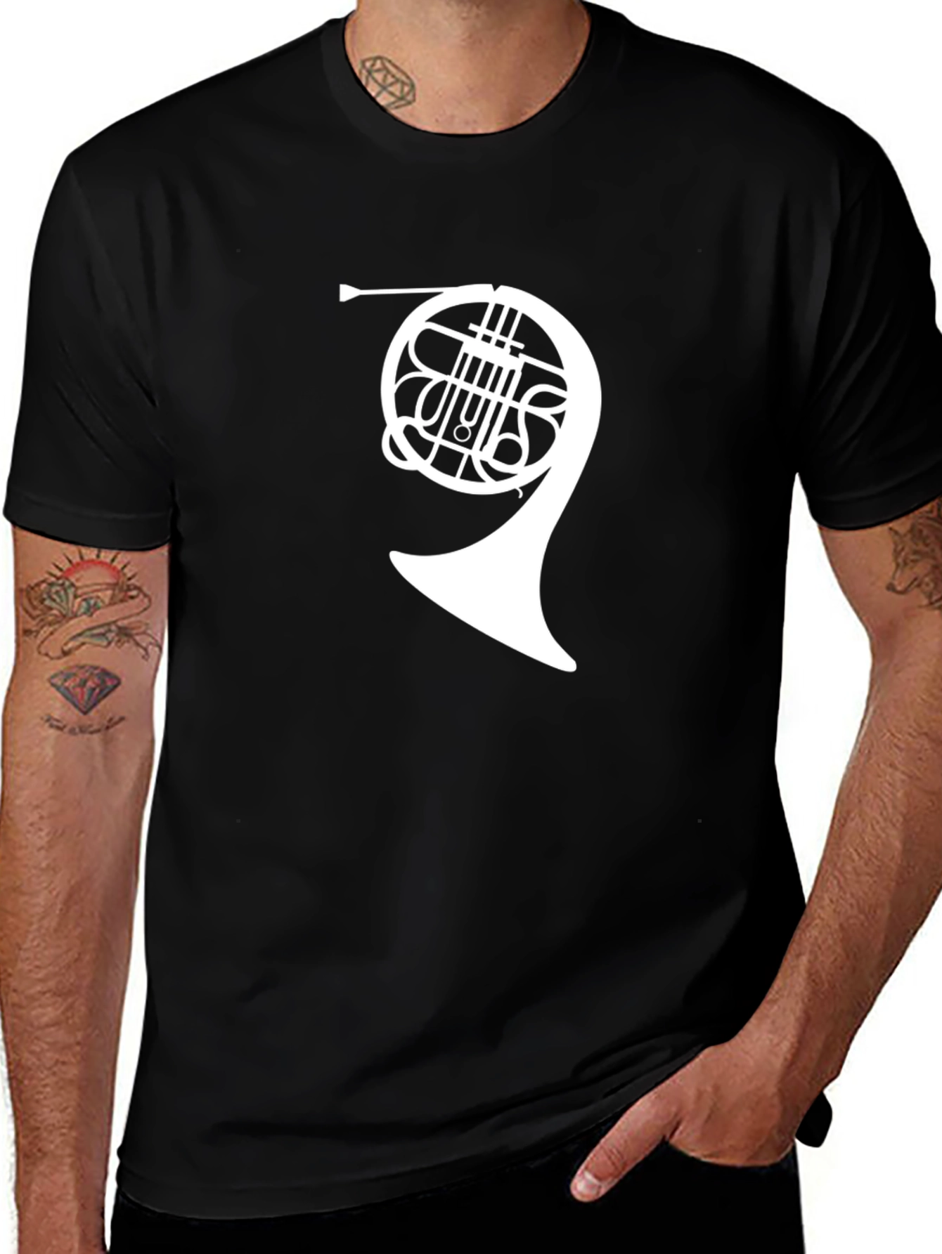 French Horn T-Shirt - Music Lover Tee